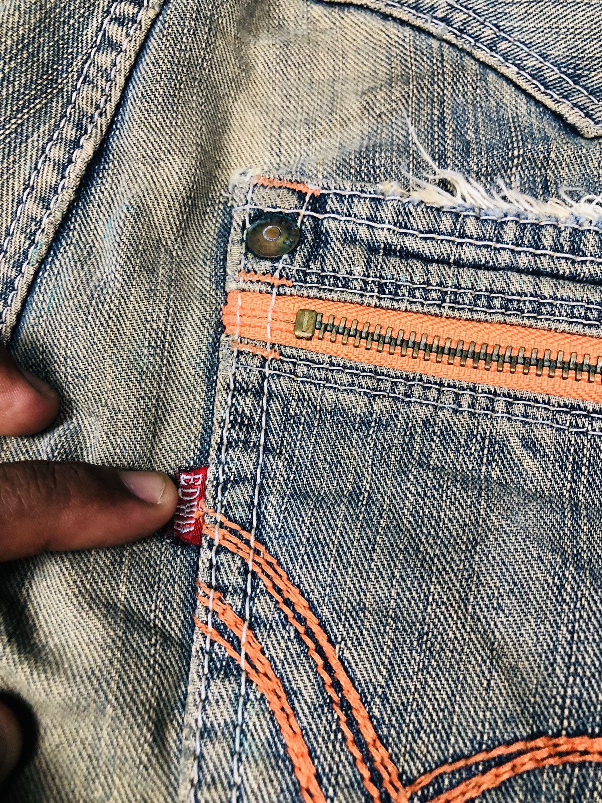 Edwin Edwin Distressed Jeans (21) Size US 30 / EU 46 - 18 Thumbnail