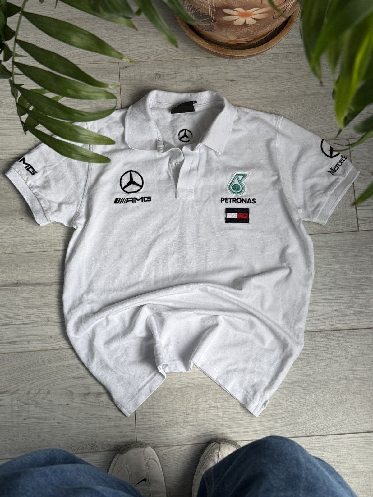 Mercedes-Benz × Vintage Polo Mercedes Benz AMG Petronas Tommy Hilfiger polo Size US M / EU 48-50 / 2 - 2 Thumbnail
