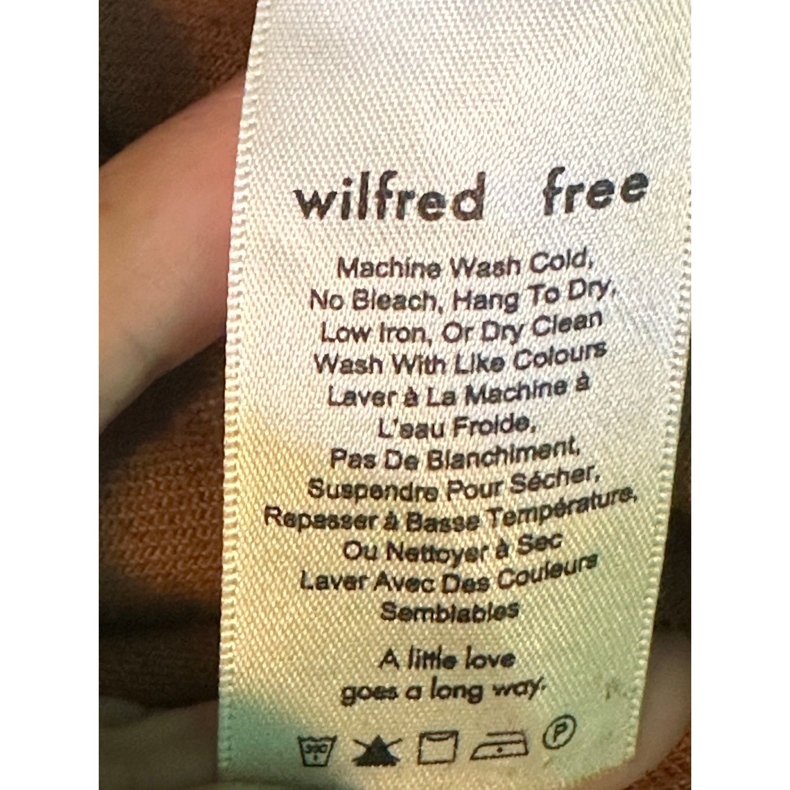 Aritzia Wilfred Free brown denim mini skirt size 0 Size 25" / US 0 / IT 36 - 5 Thumbnail