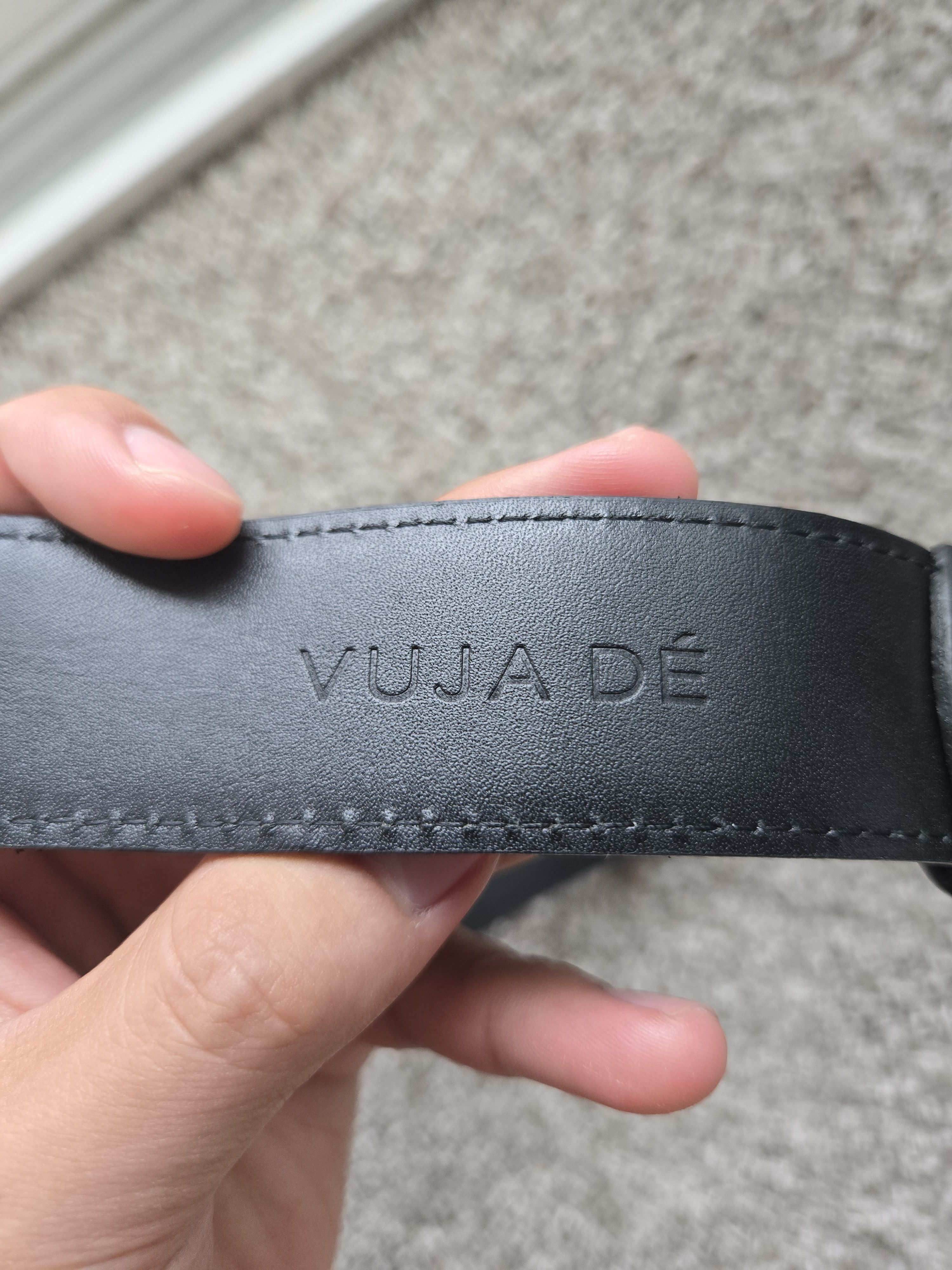 Vuja De VUJA DÉ Rell Two Prong Belt in Waxed Calfskin | Grailed
