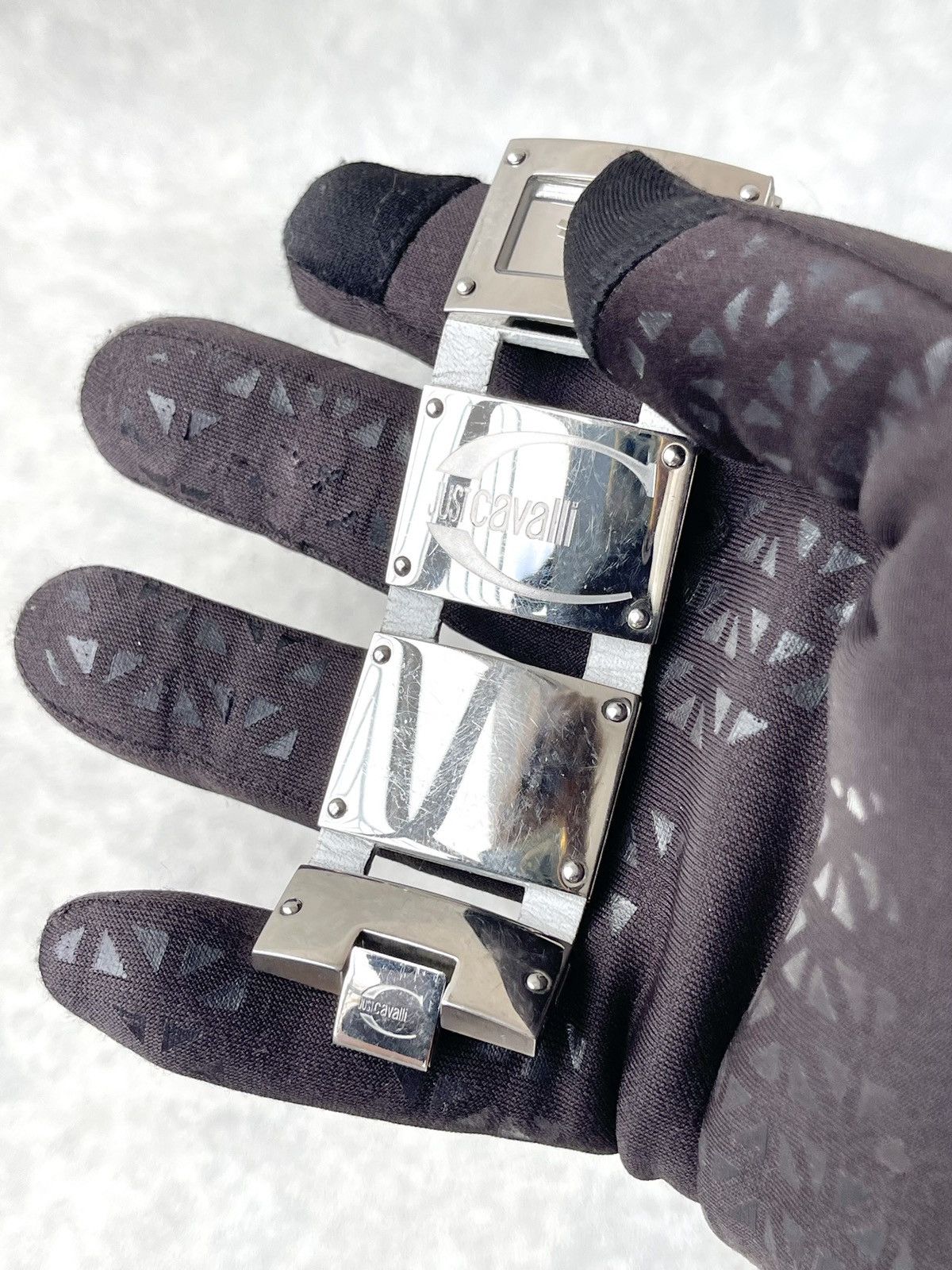 Just Cavalli Archive Just Cavalli Y2K Mirror Logo Bracelet Watch Silver Size ONE SIZE - 9 Thumbnail