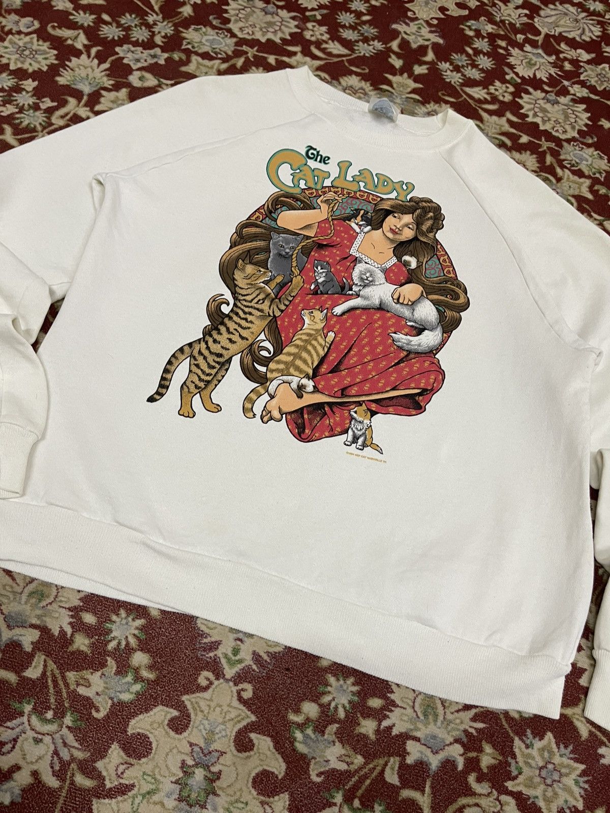 Cartoon Network VINTAGE 1994 THE CAT LADY CARTOON RARE SWEATSHIRT Size US XL / EU 56 / 4 - 13 Thumbnail