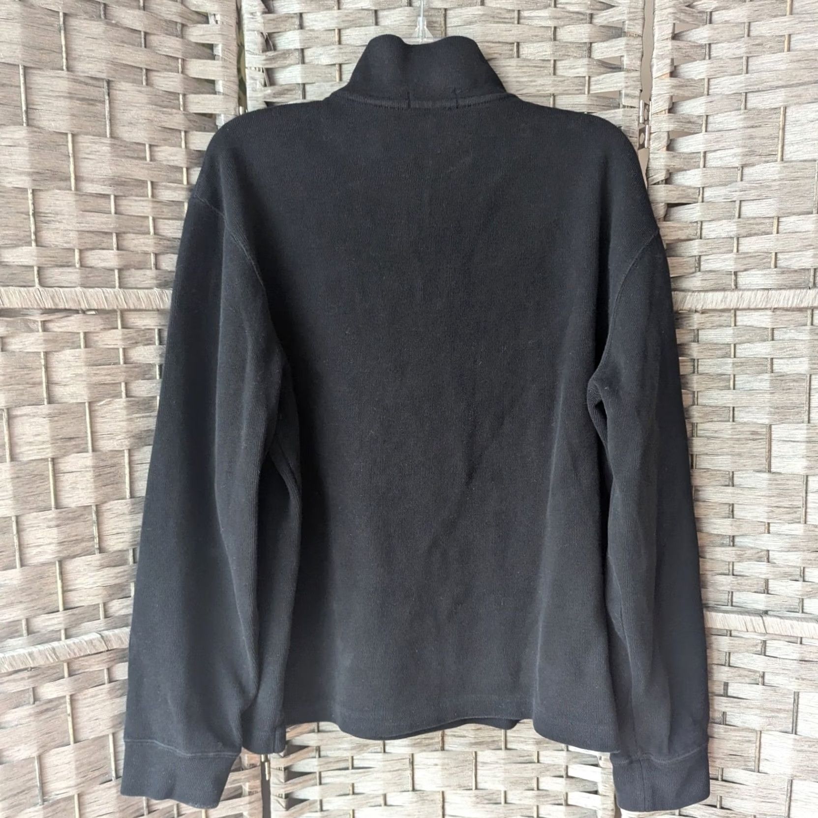 Polo Ralph Lauren Polo Ralph Lauren Sweater Black Cotton Knit Mens L Quarter Zip Pullover Size US L / EU 52-54 / 3 - 3 Thumbnail