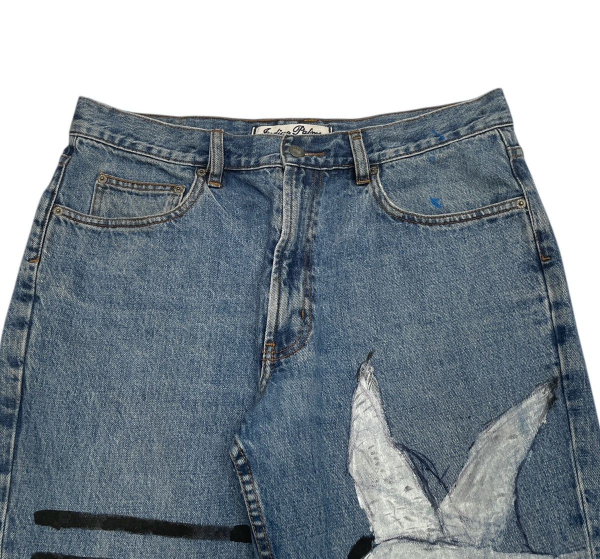 Indigo Palms × Vintage Rare Design Vintage Brand Indigo Palms Art Jeans 1990s Size US 35 - 3 Thumbnail