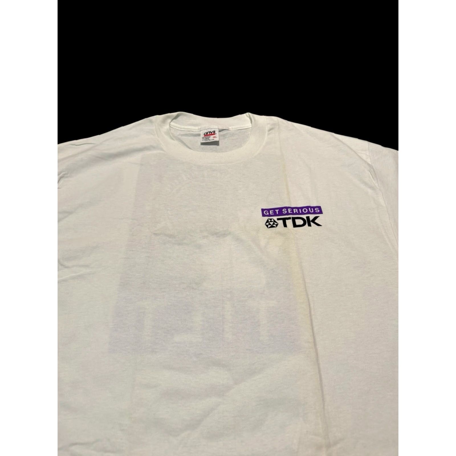 Anvil VINTAGE 90's TDK Electronics Cassette Tape Spinal Tap Single Stitch XL Tee Shirt Mens Size US XL / EU 56 / 4 - 6 Thumbnail