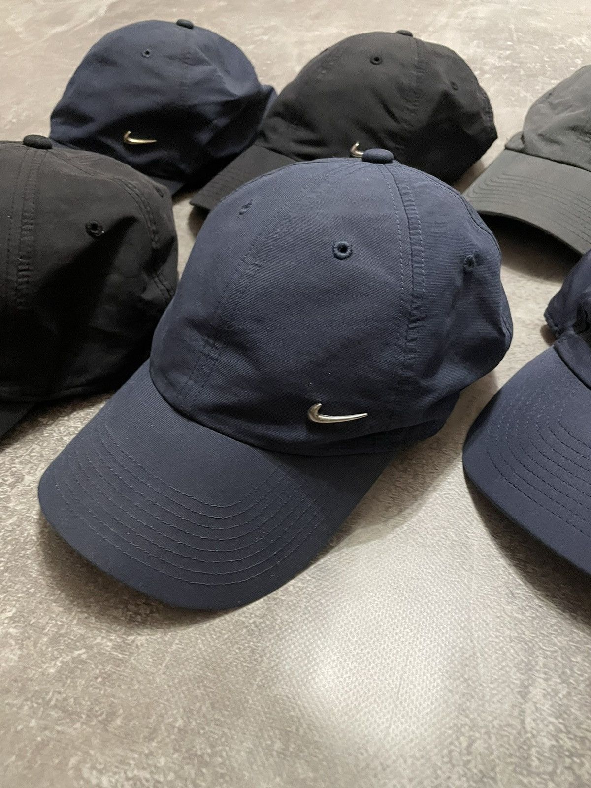 Nike × Vintage x6 Nike Metallic Swoosh Logo Cap Y2K Size ONE SIZE - 3 Thumbnail