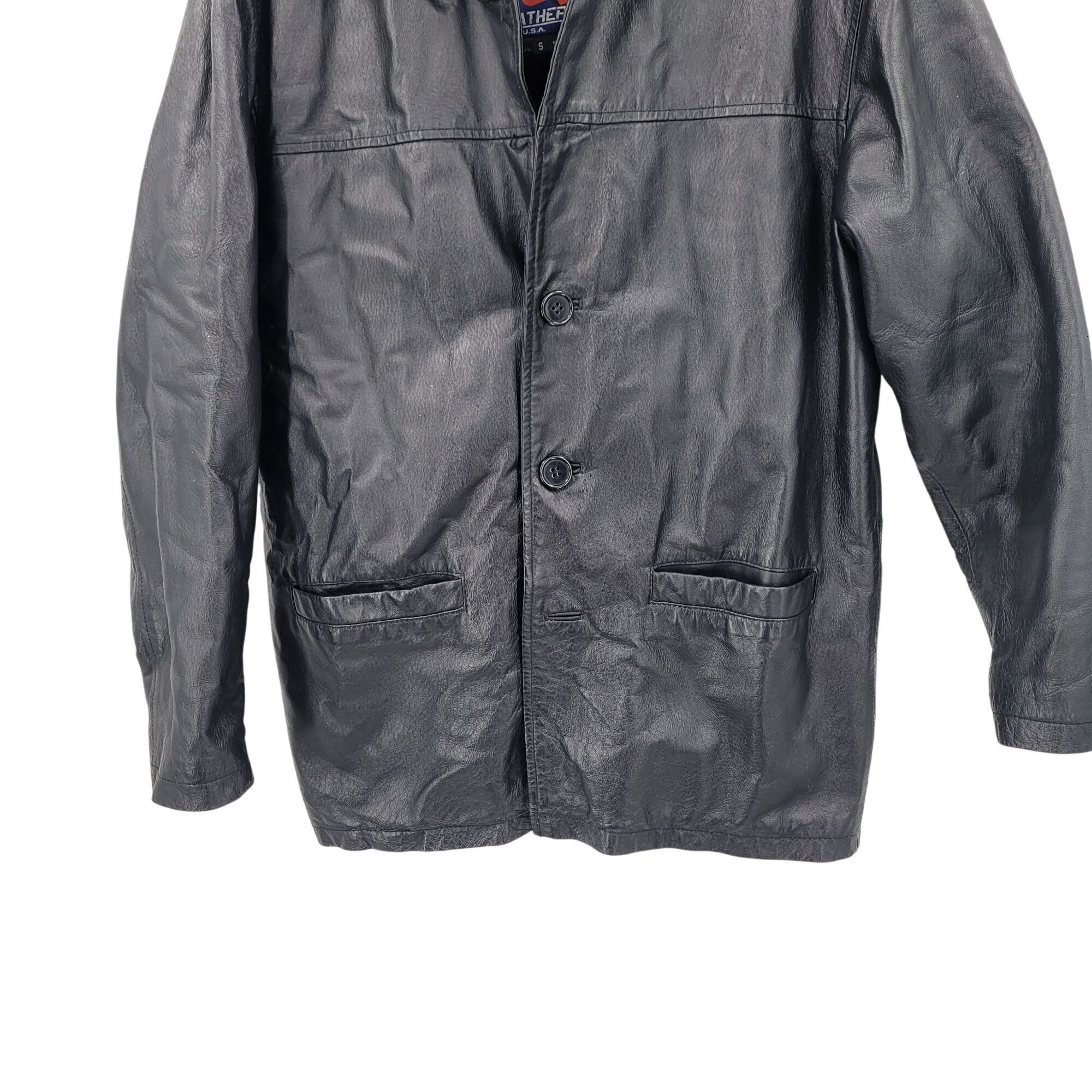 Vintage Genuine Leather Black Jacket Sz S Zip Out Faux Fur Lining Wi Size US S / EU 44-46 / 1 - 12 Thumbnail