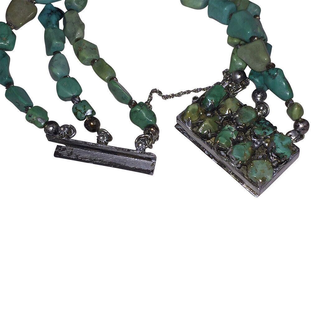 Designer Chinese Art Deco Turquoise Necklace & Bracelet Set Size ONE SIZE - 9 Thumbnail