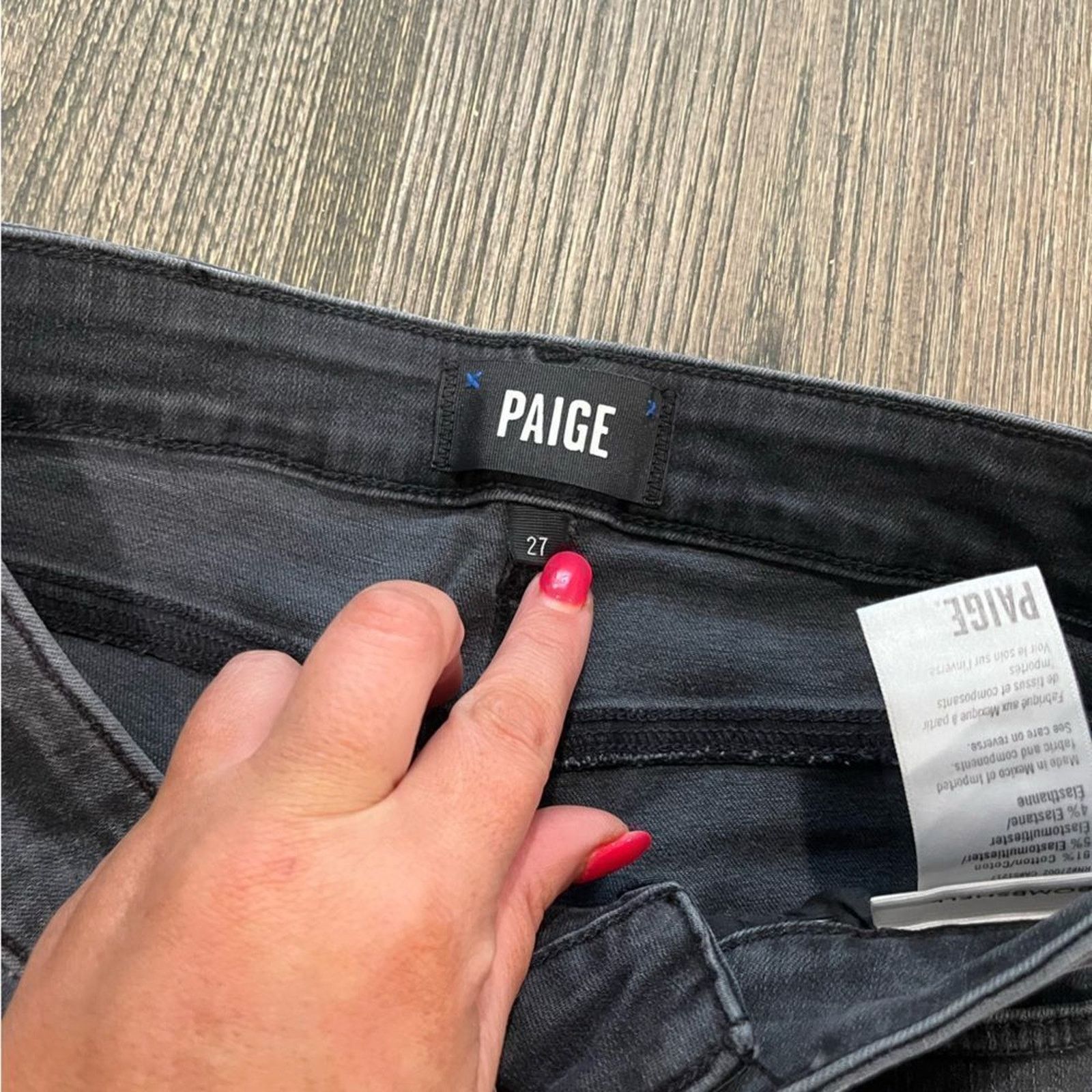 Paige NWT Paige Flaunt Curvy Jeans Bombshell Dark Magnet Size 27 Size 27" / US 4 / IT 40 - 8 Thumbnail