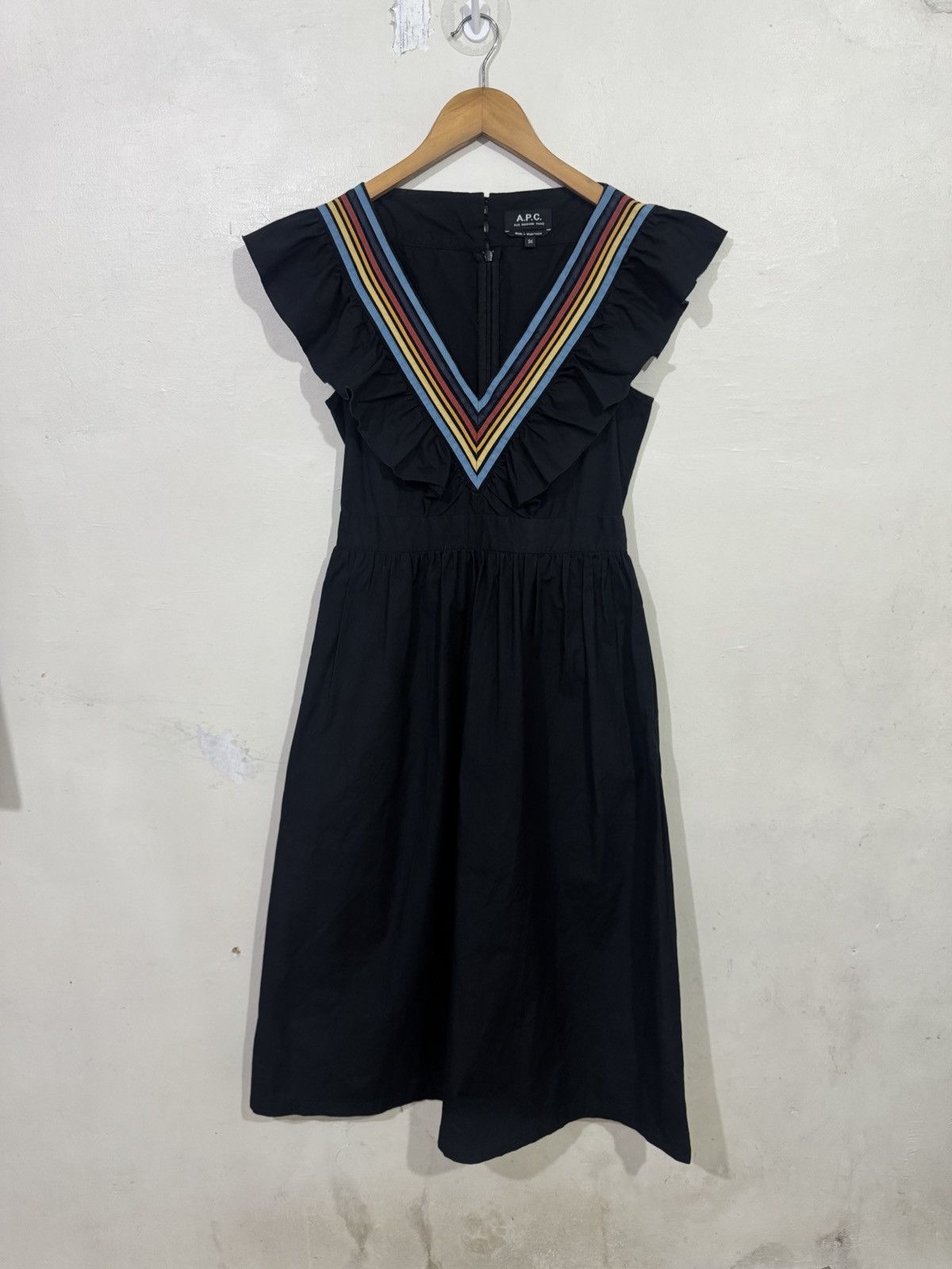 A.P.C. A.P.C Frilled Ruffled Sleeveless Dress Size XXS / US 00 / IT 34 - 4 Thumbnail
