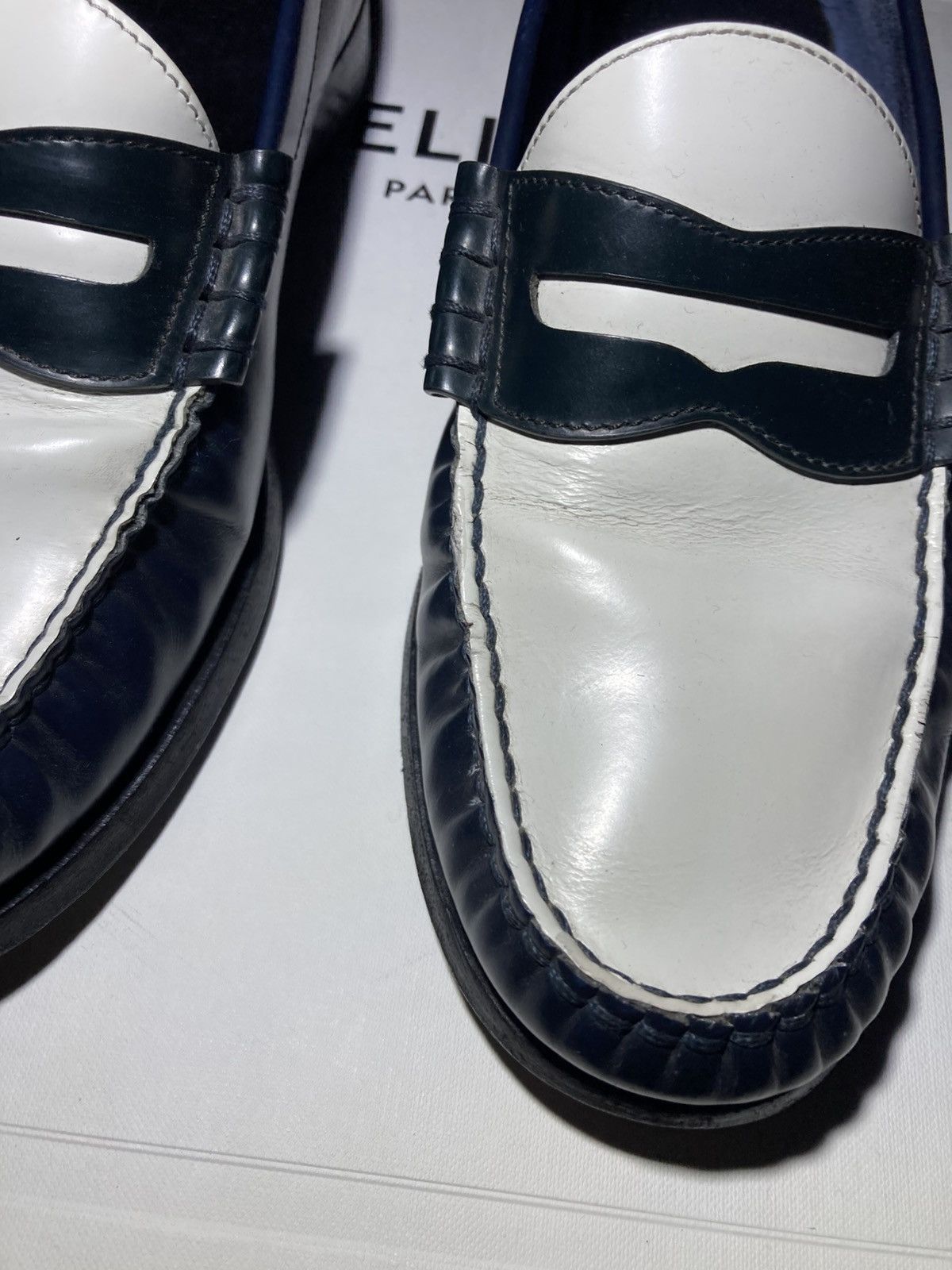 Celine × Hedi Slimane SS19 Celine Luco Loafer Navy Two Tone 41 2019 Hedi Slimane Size US 8 / EU 41 - 4 Thumbnail