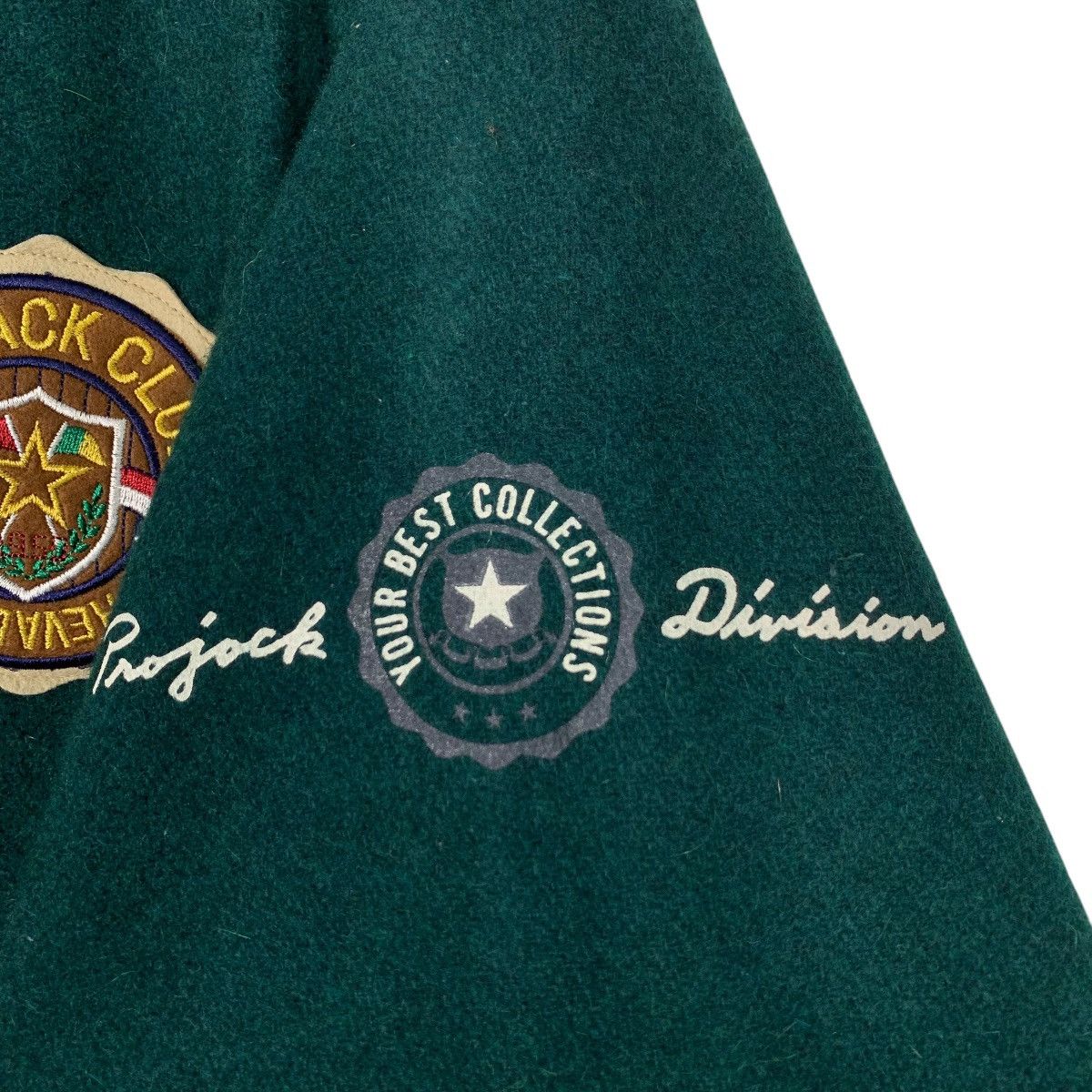 Japanese Brand PROJACK CLUB PREVALENT Green Wool Varsity Jacket #2148-C95 Size US S / EU 44-46 / 1 - 16 Thumbnail