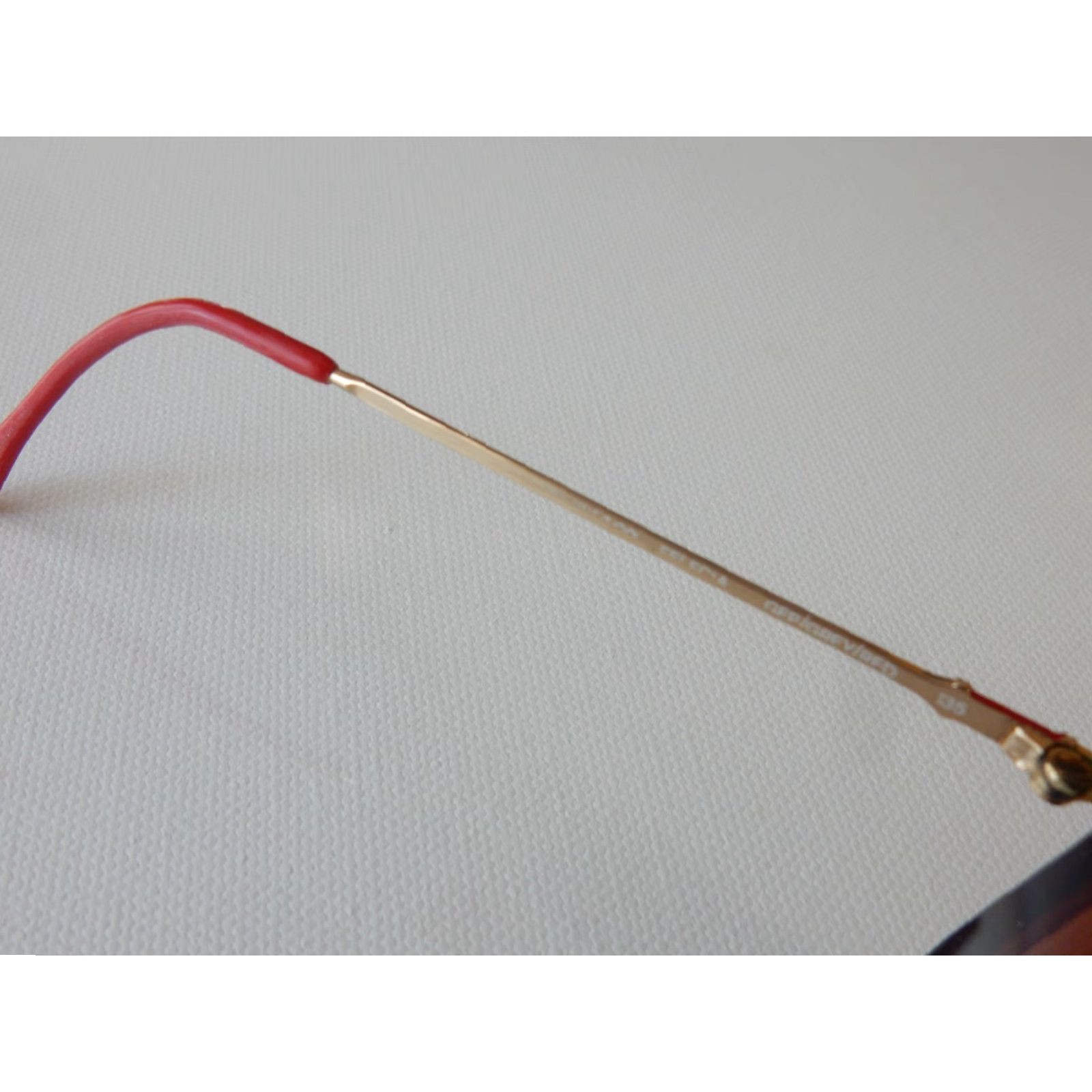 Vintage Luxottica Sunglasses Frames Only Women's Red 56[]16 135 Felicia Size ONE SIZE - 5 Thumbnail