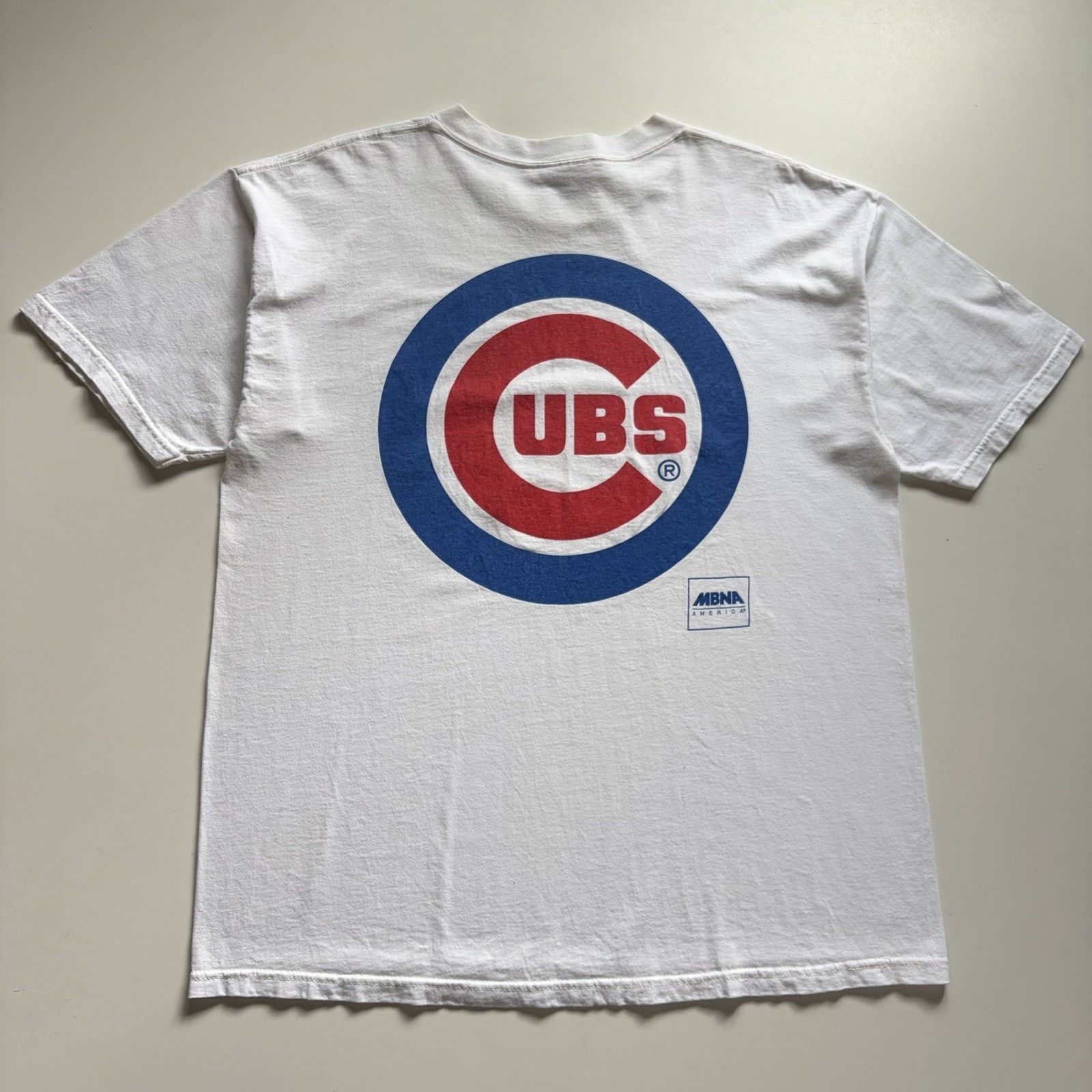 Vintage MLB Chicago Cubs Shirt XL White Y2K Gildan Cotton