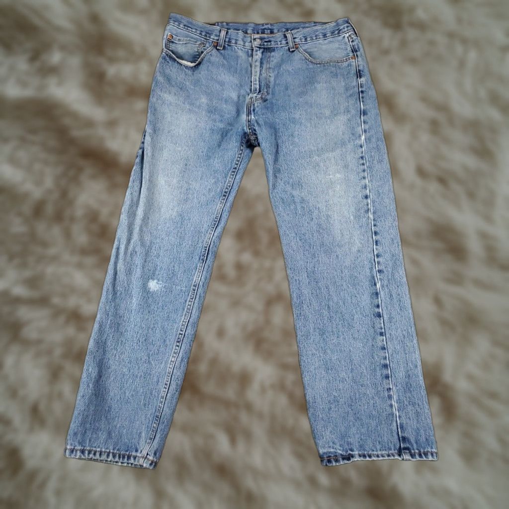 Levi's Levis 505 Jeans Mens 38x30 Blue Straight Leg Denim Pants Cotton Classic American Style Size US 38 / EU 54 - 1 Thumbnail