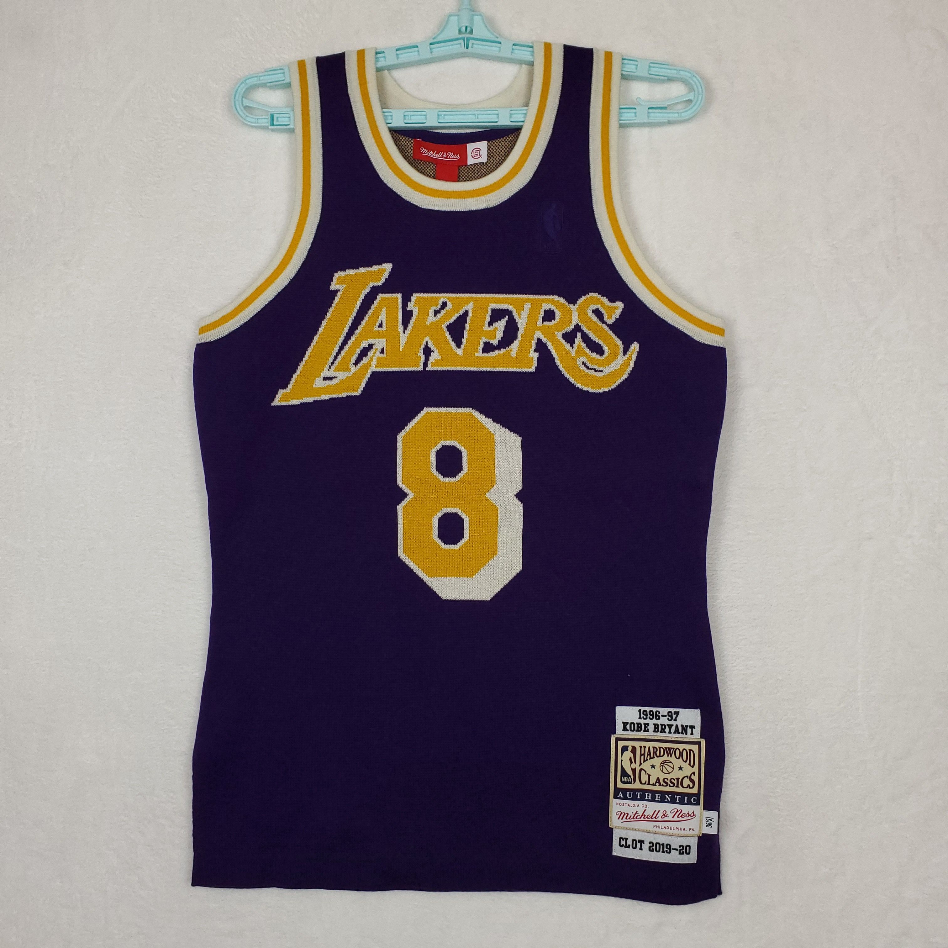 CLOT × Mitchell & Ness Kobe Bryant LA Lakers Mitchell & Ness Knit Jersey Small Size US S / EU 44-46 / 1 - 2 Thumbnail