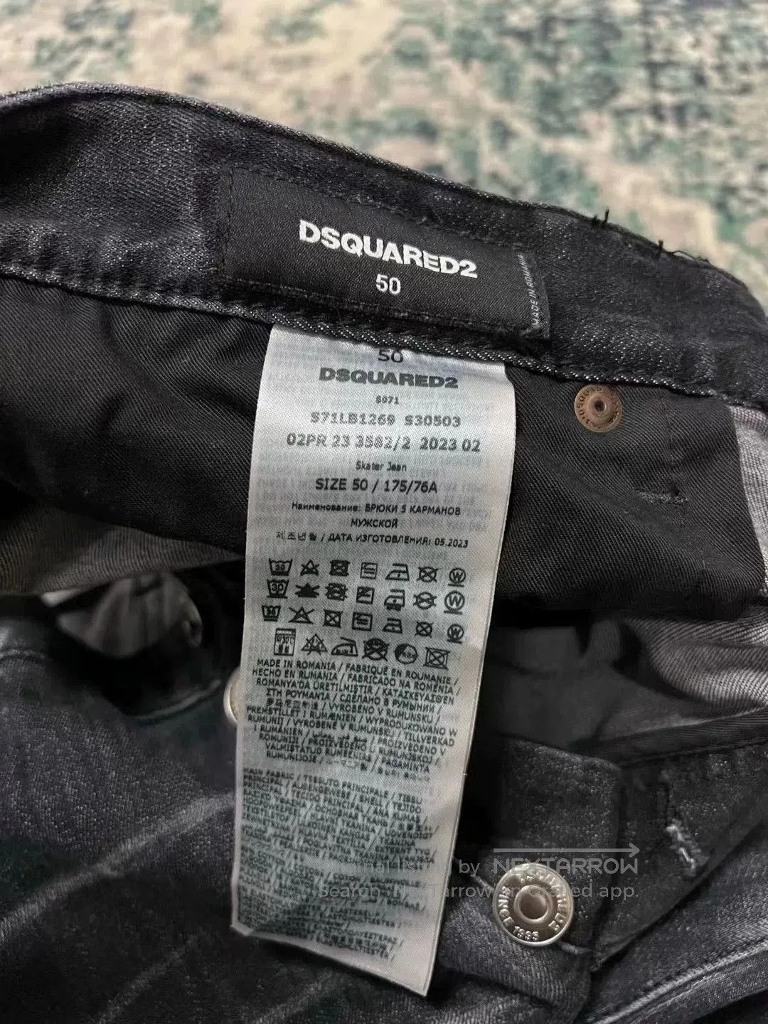 Dsquared2 dsquared2 black gray distressed skinny jeans. Size US 44 / EU 60 - 8 Thumbnail