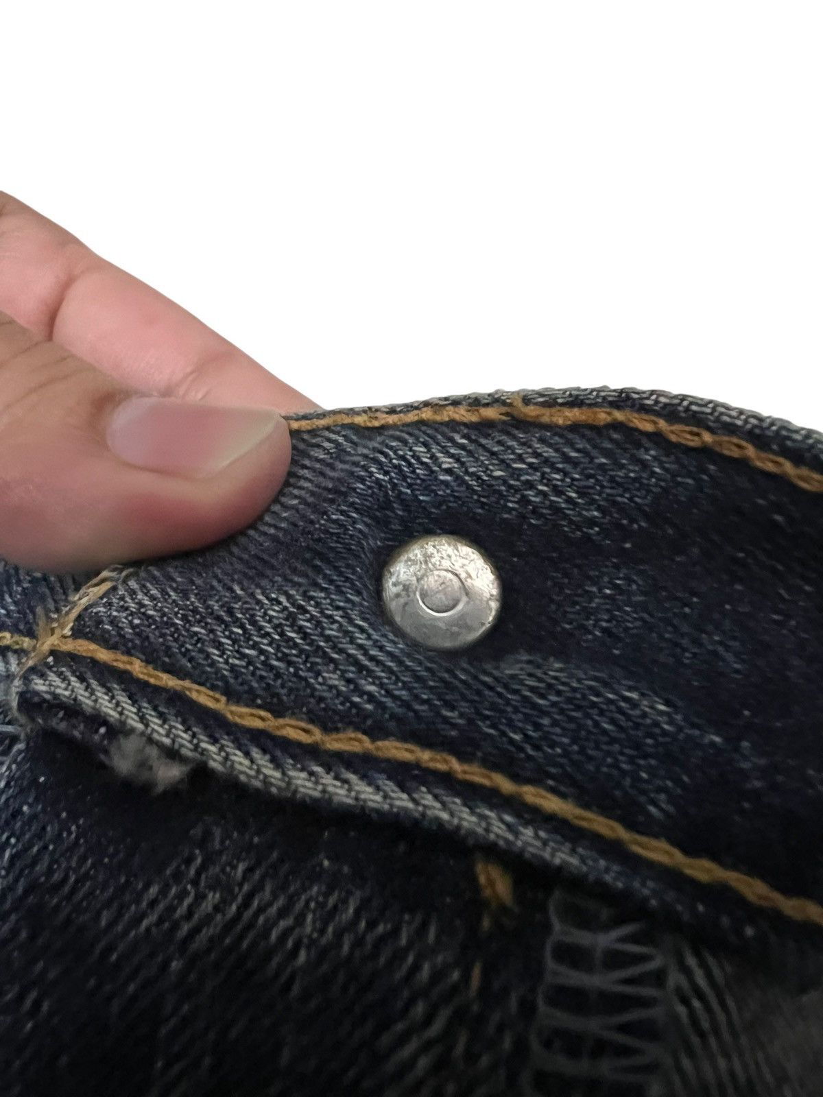 Issey Miyake VINTAGE SUNAOKUWAHARA SELVEDGE DISTRESSED ISSEY MIYAKE JEAN Size US 31 - 12 Thumbnail