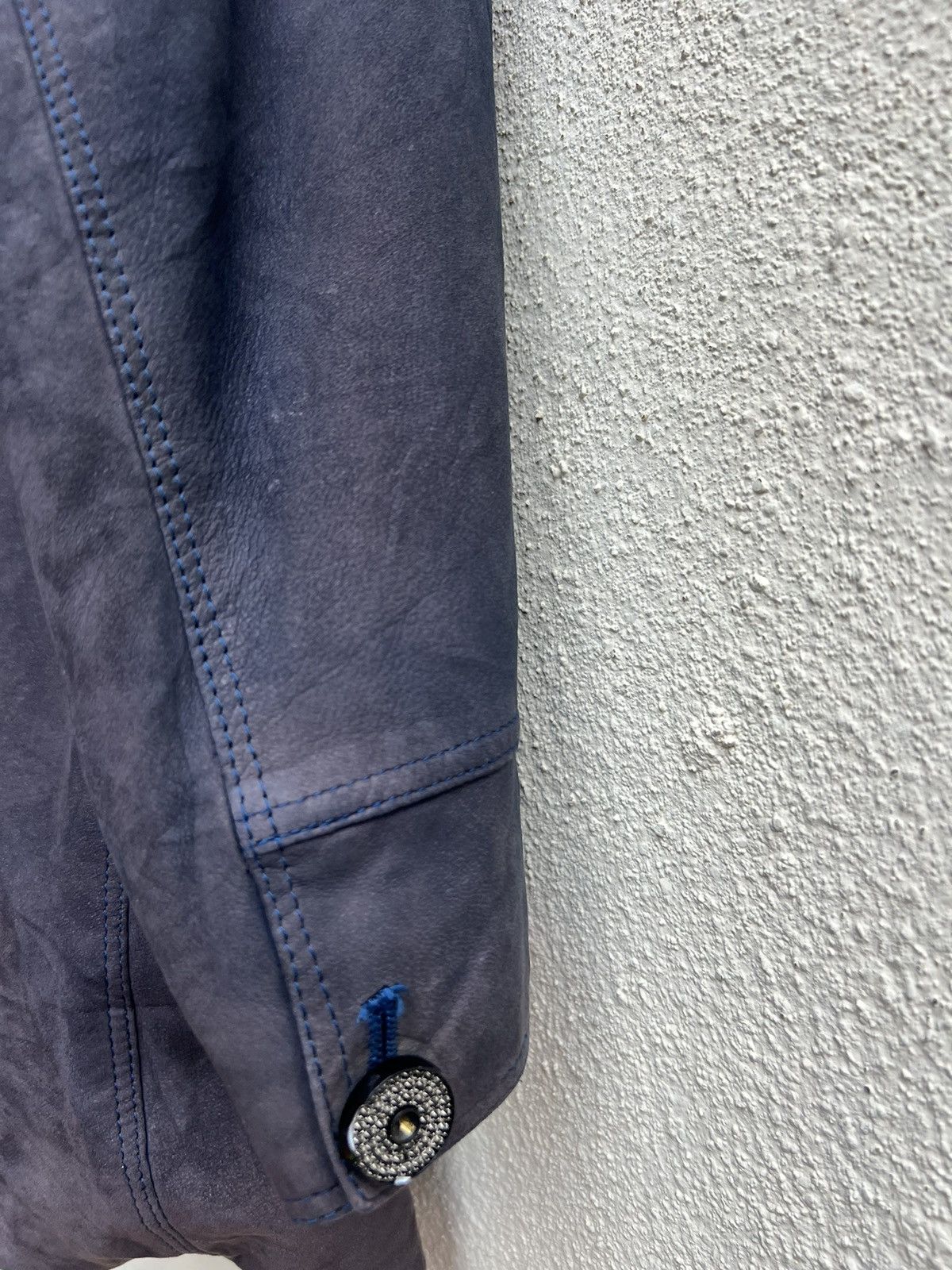 SERAPHIN Seraphin France Distress Sun Fade Oversize Leather Jacket Size US S / EU 44-46 / 1 - 14 Thumbnail