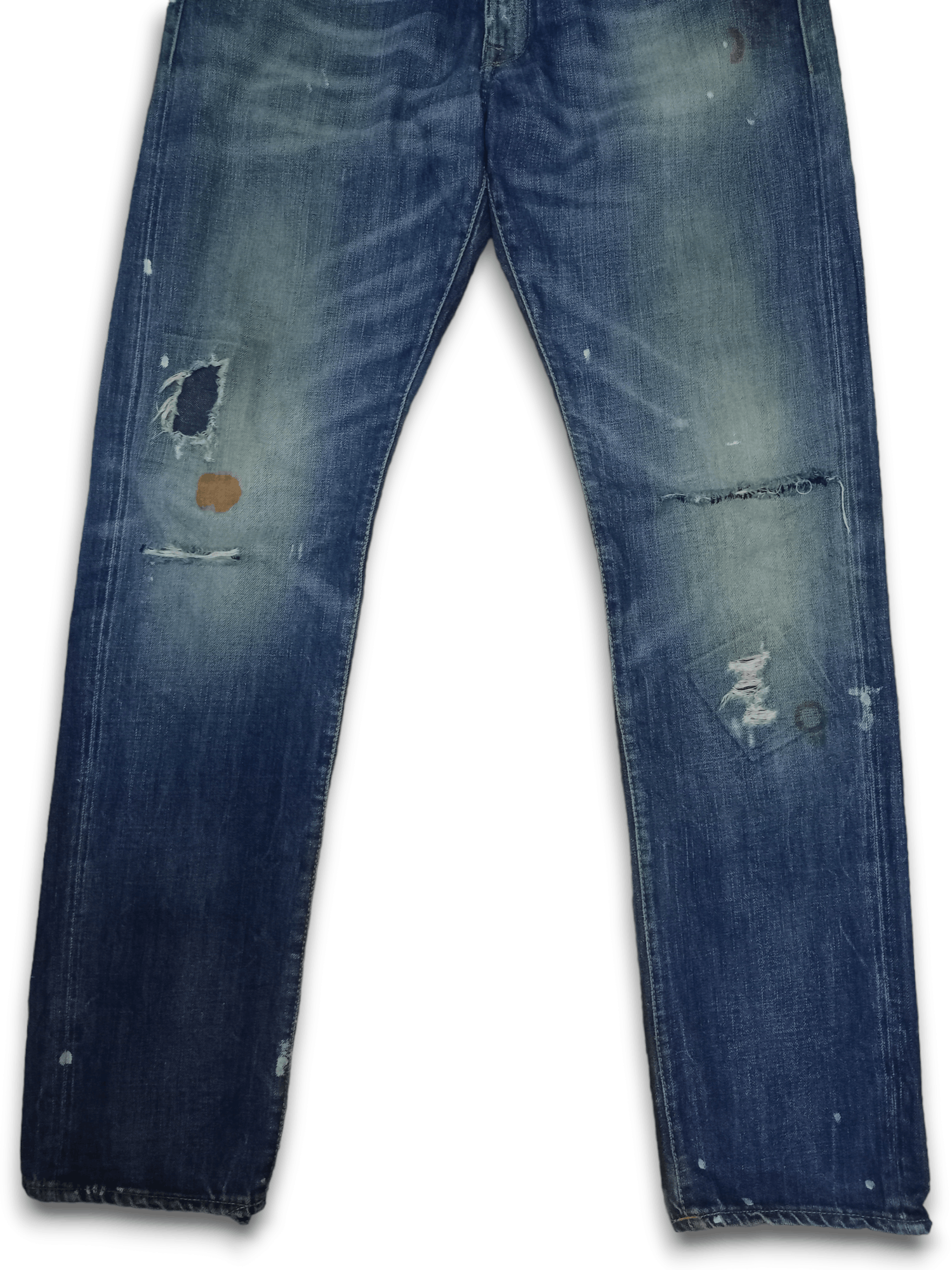 Japanese Brand Vintage Japanese Reign Studio Distress Paint Splatter Jeans Size US 35 - 7 Thumbnail