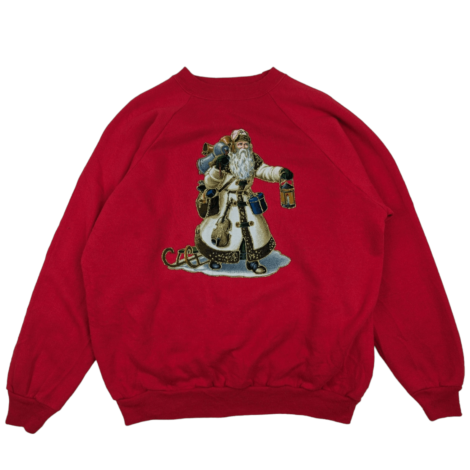 Hanes Vintage 90's HANES HERWAY Santa Merry Christmas Jumper Size L / US 10 / IT 46 - 2 Thumbnail