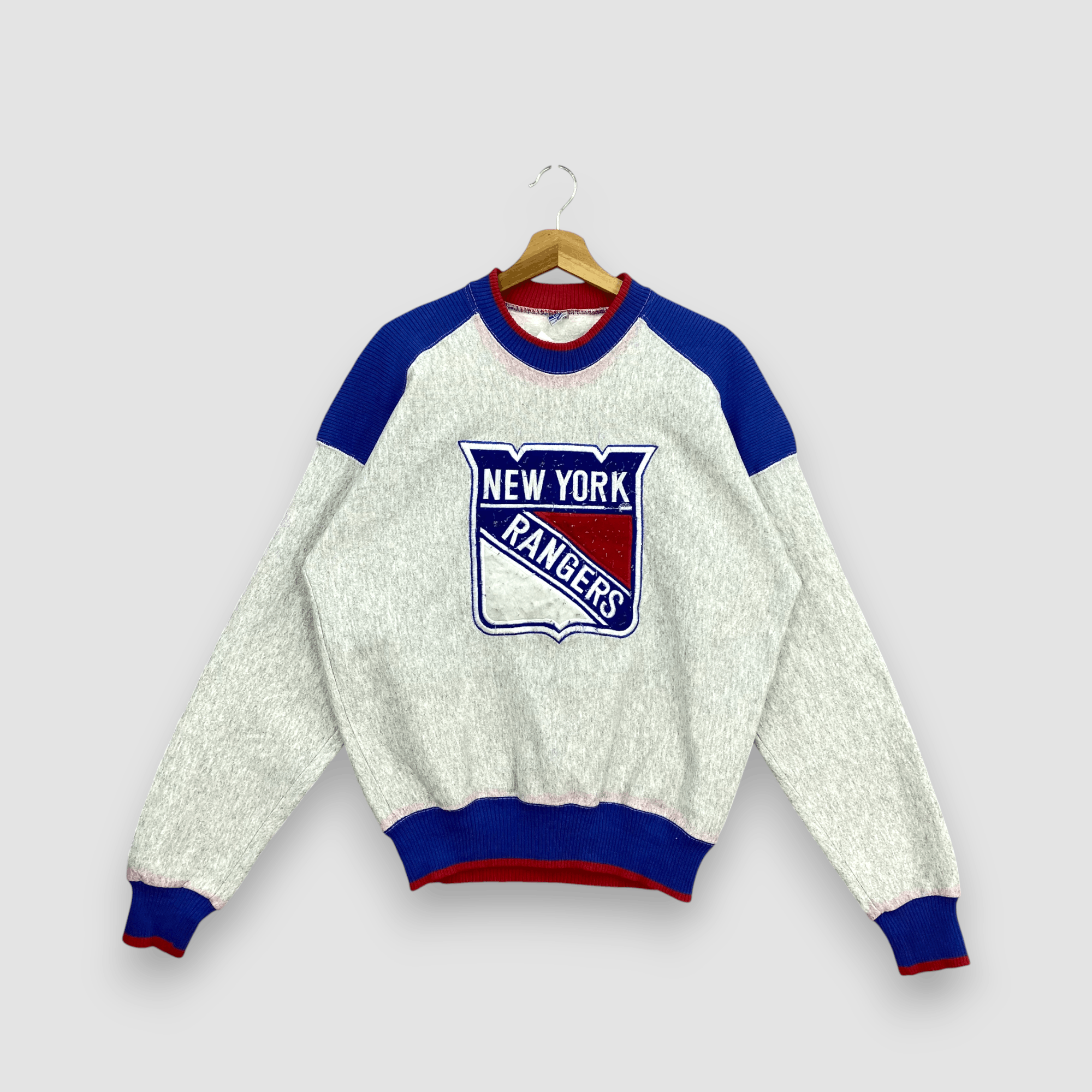 Kith × NHL Kith X New York Rangers Vintage Nelson Rugby lgray top 