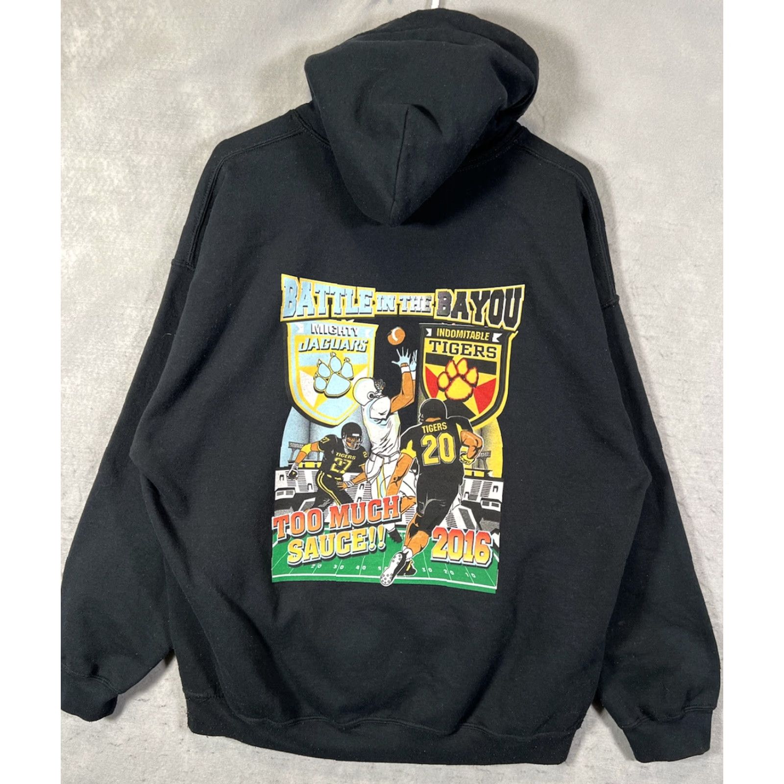 Gildan VINTAGE A1 Battle In The Bayou 2016 Football Hoodie Sweatshirt Mens XL Black Size US XL / EU 56 / 4 - 2 Thumbnail