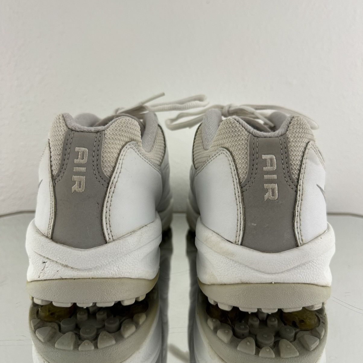 Nike NIKE Vintage White Leather Course Air Access Golf Sneakers Size US 10 / IT 40 - 4 Thumbnail