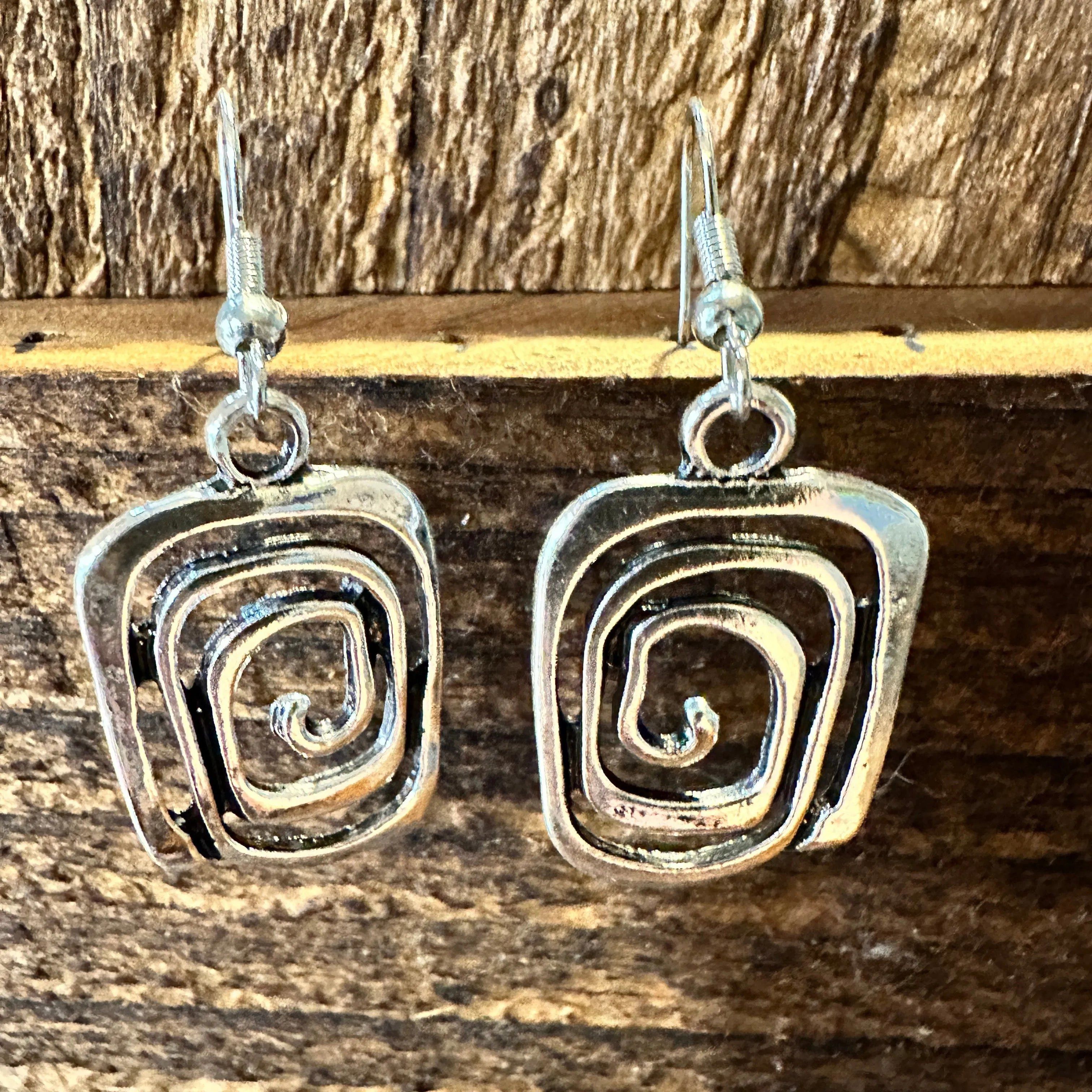 Other Boho Hippie Western Delicate Silver Drop Wire Earrings, Gift Size ONE SIZE - 3 Thumbnail