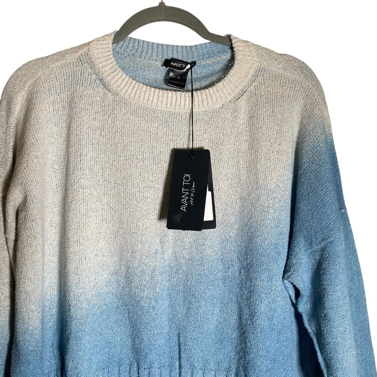 Avant Toi NWT Avant Toi Ombre Sweater Blue Cashmere Knit Italy XS Size XS / US 0-2 / IT 36-38 - 4 Thumbnail