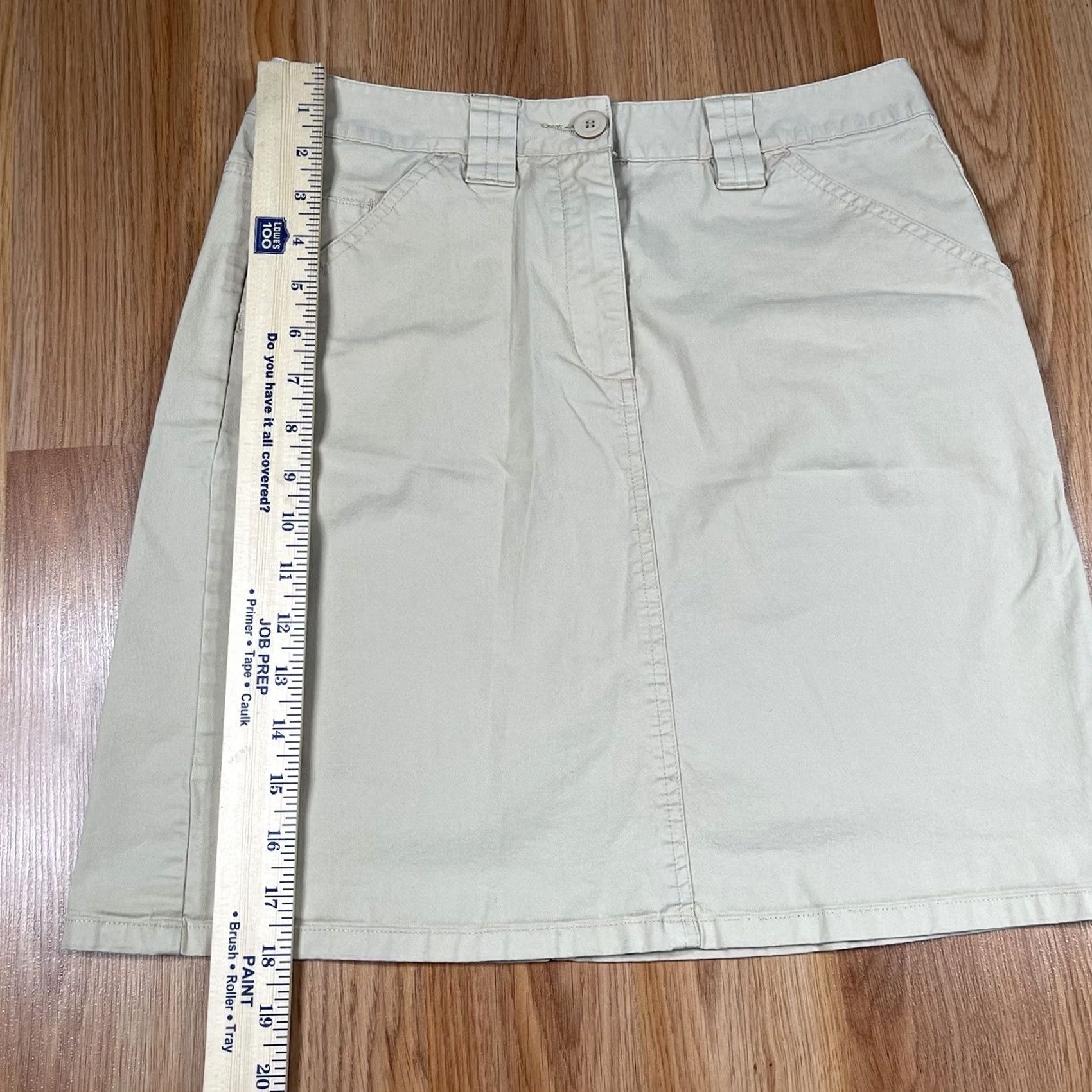 Talbots Talbots Skirt Women 6 Solid Beige Stretch Above Knee Length Straight Pencil Size 28" / US 6 / IT 42 - 5 Thumbnail