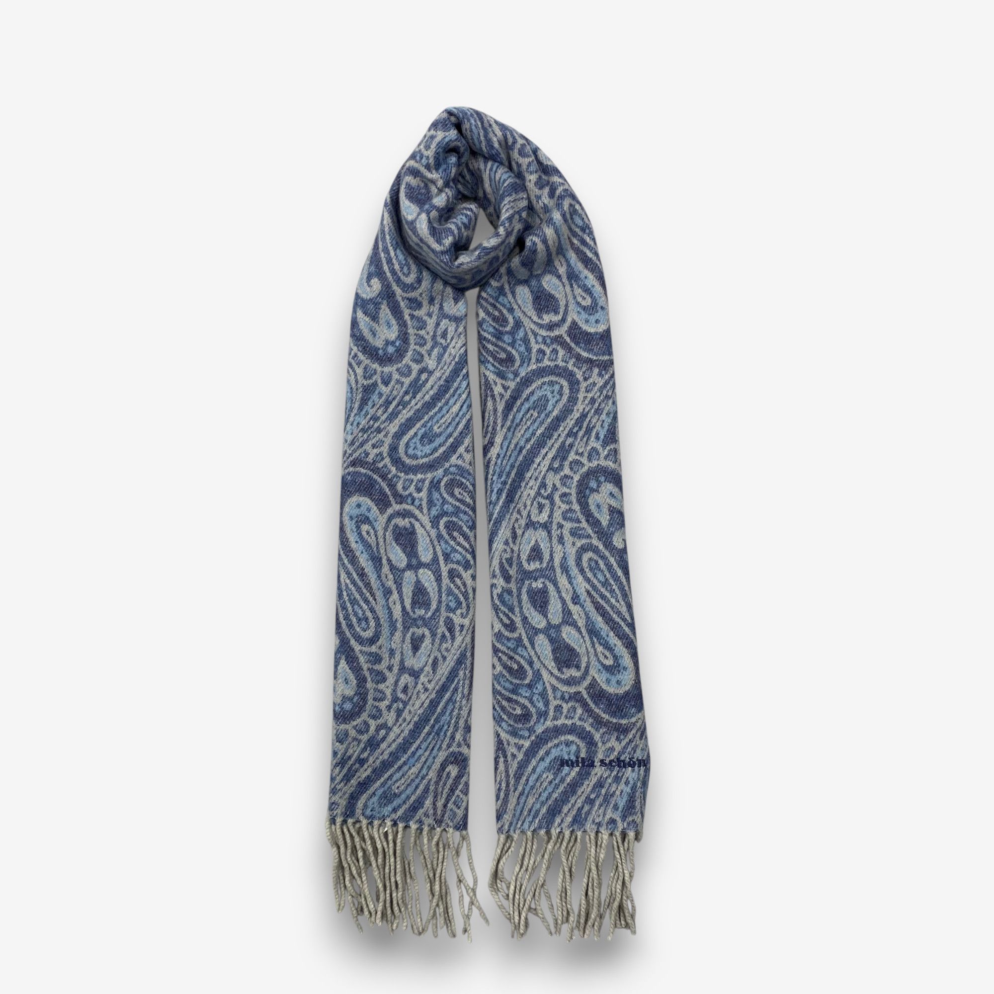 Mila Schon Vintage Mila Schon Scarf Muffler Wool Winter Fringe Scarves Size ONE SIZE - 1 Thumbnail
