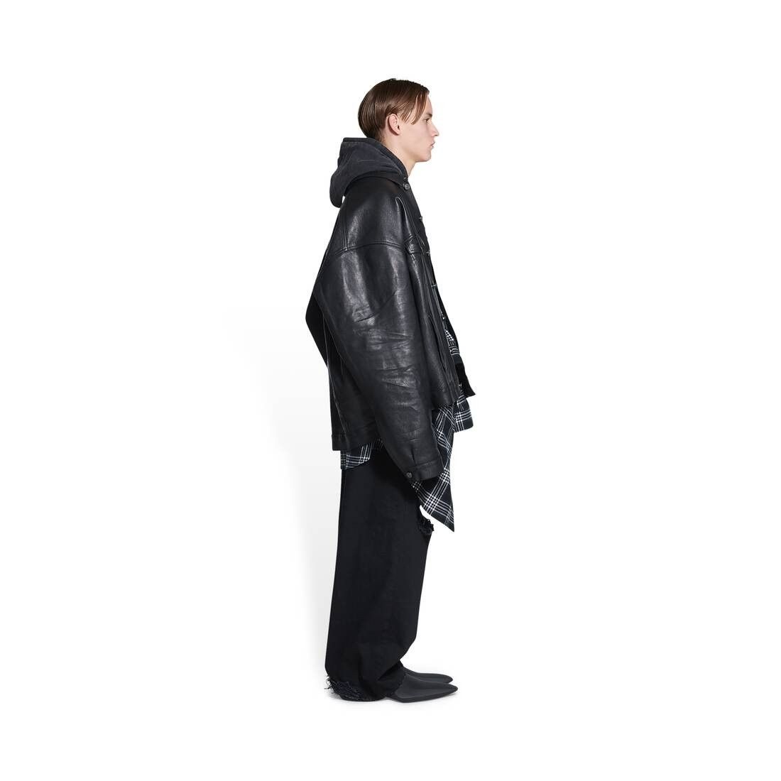 Balenciaga o1srvl11e0425 Denim Style Jacket in Black Size US L / EU 52-54 / 3 - 3 Thumbnail