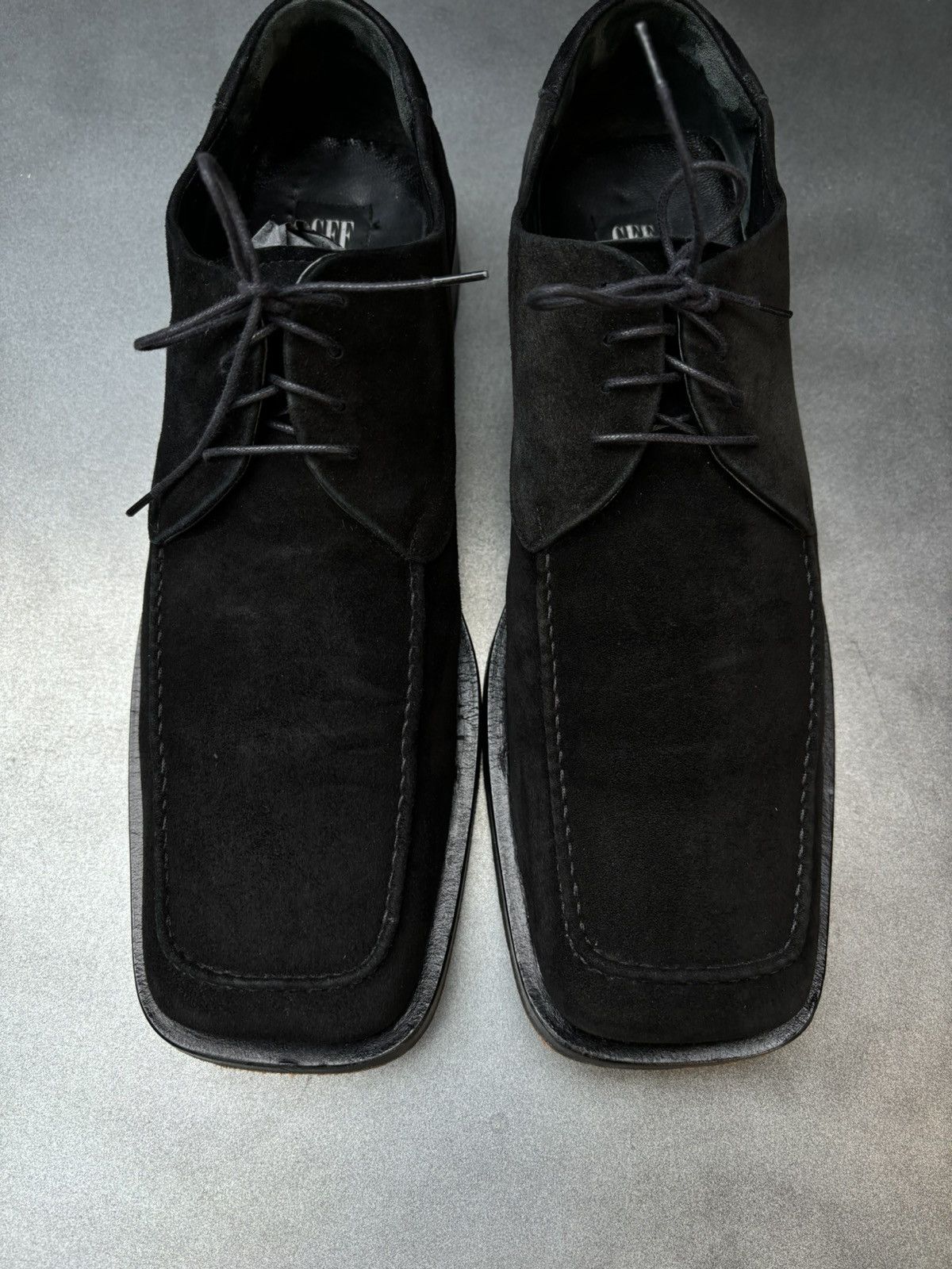 Gianfranco Ferre × Vintage Vintage Gianfranco Ferre Square Toe Suede Dress Shoes 80s 90 Size US 10.5 / EU 43-44 - 5 Thumbnail