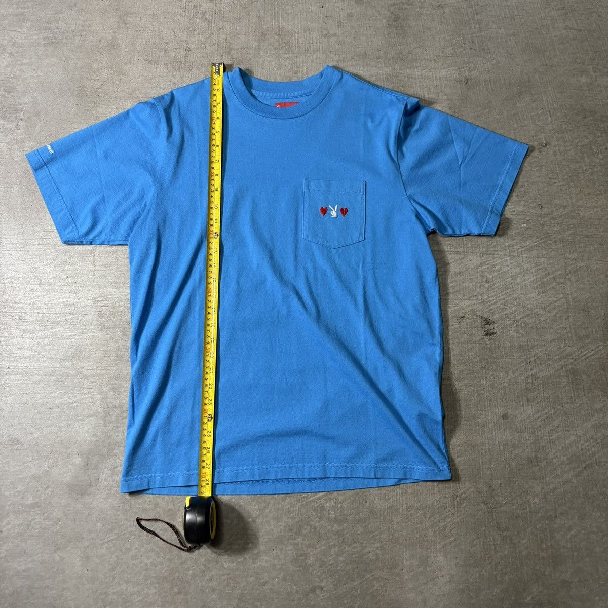 Playboy × Supreme Supreme x Playboy “Hearts Pocket Tee” – Blue Size US M / EU 48-50 / 2 - 1 Thumbnail