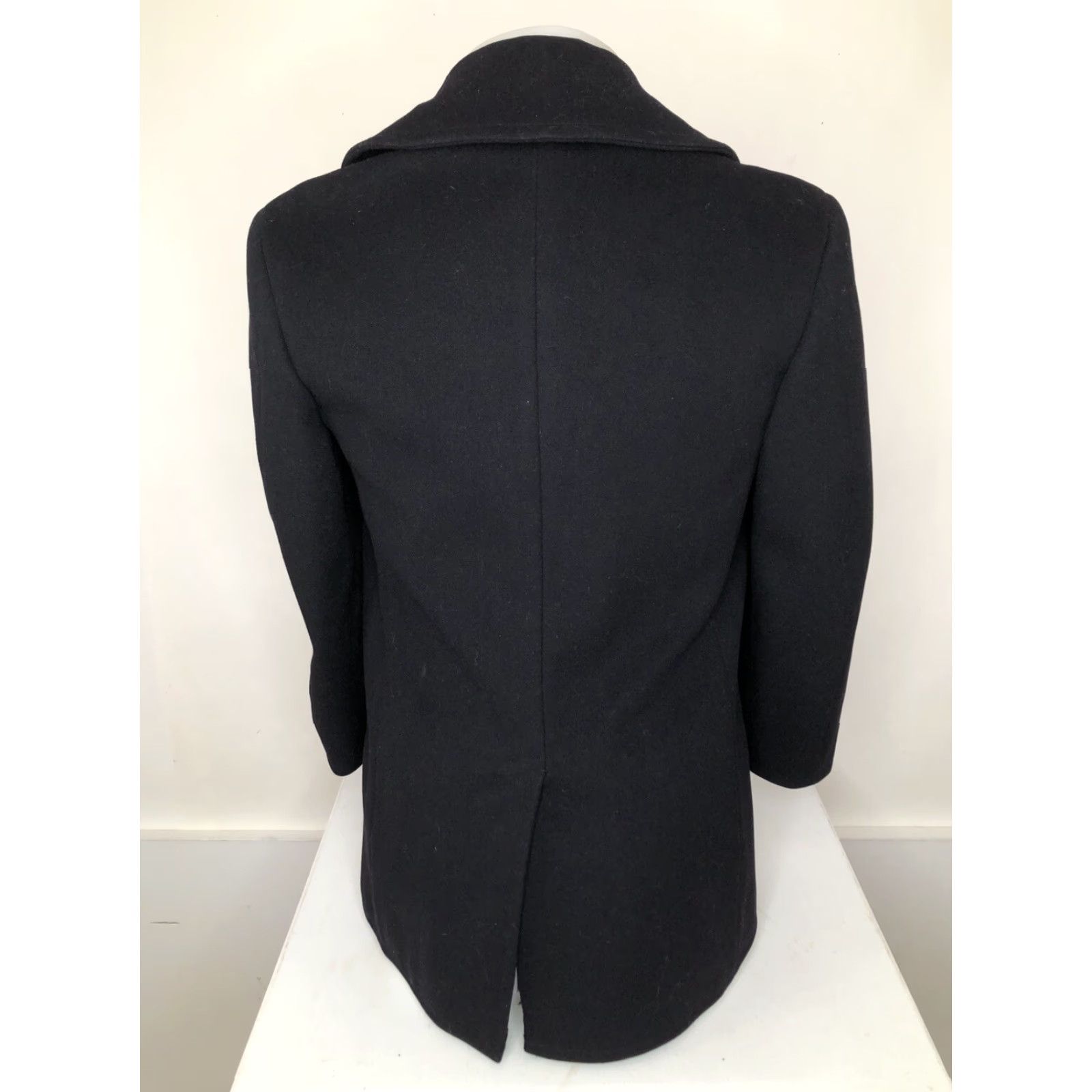 Vintage VINTAGE Naval Clothing Factory PeaCoat Jacket Wool Corduroy Mens 36 Navy Very Dark Blue Pockets, 1940s-50s Style Size US XXS / EU 40 - 4 Thumbnail