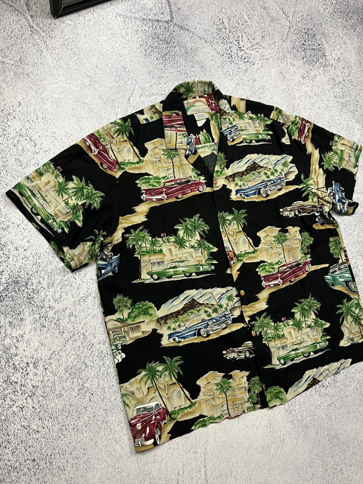 Paradise Found × Vintage Vintage Found Paradise Rayon General Motors Hawaiian Shirt Size US XL / EU 56 / 4 - 6 Thumbnail