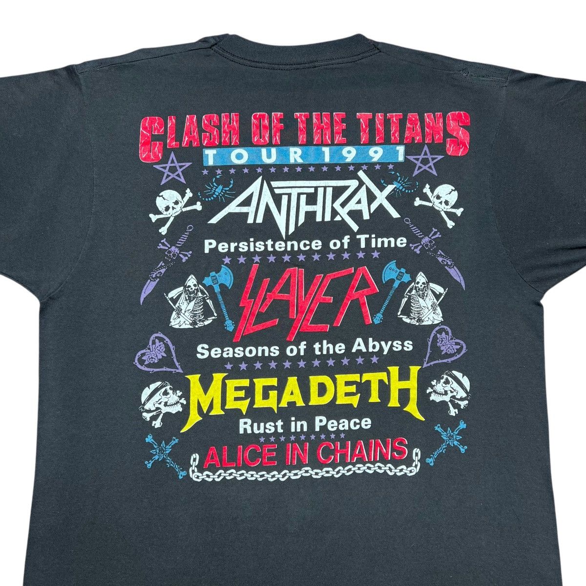 Band Tees Vintage 1991 Clash Of The Titans Tour Alice In Chains Tee Size US L / EU 52-54 / 3 - 15 Thumbnail
