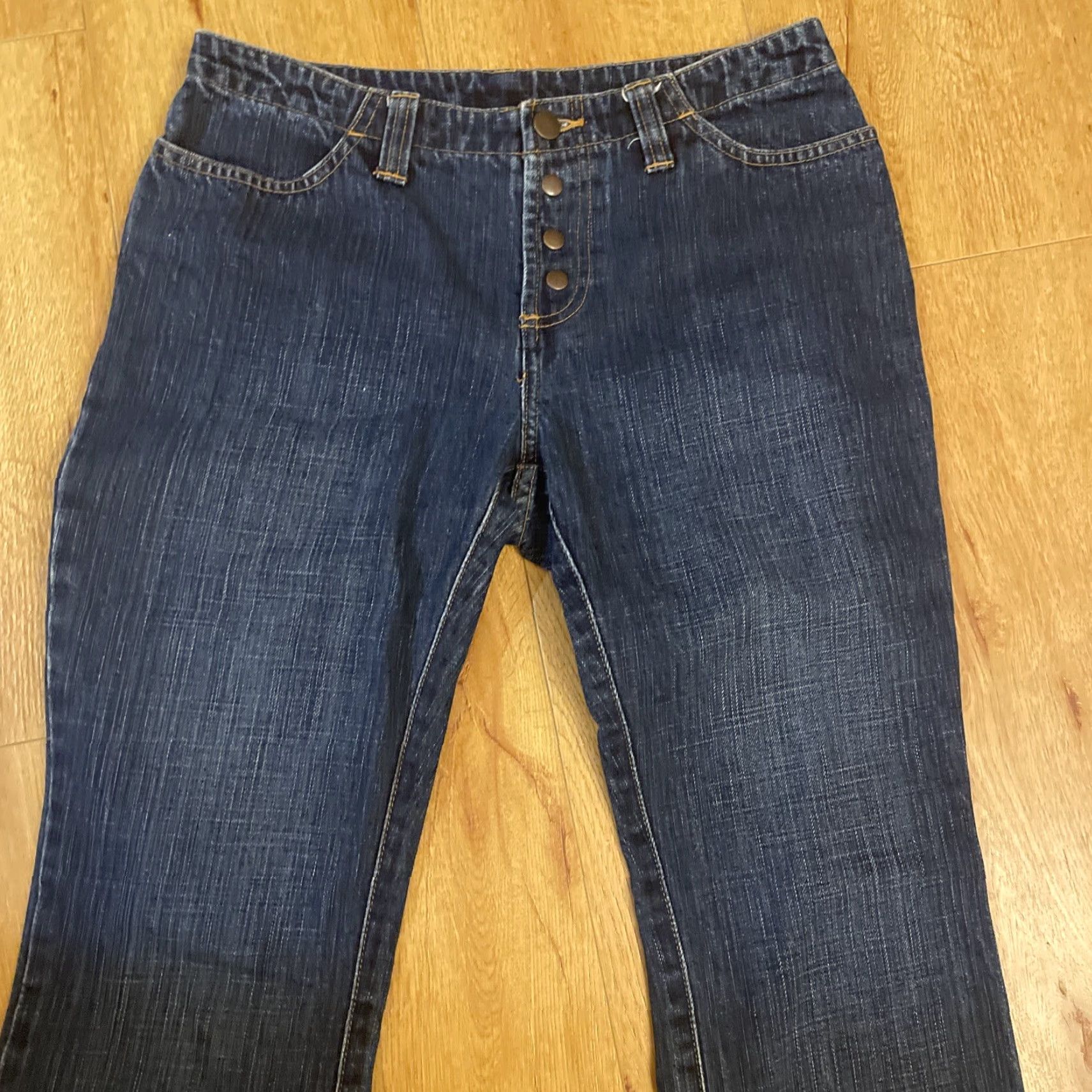 Old Navy VINTAGE Old Navy Jeans Bootcut Denim 29x30 Size 4 Dark Wash Snap Front 90s Y2K Womens Size 27" / US 4 / IT 40 - 2 Thumbnail