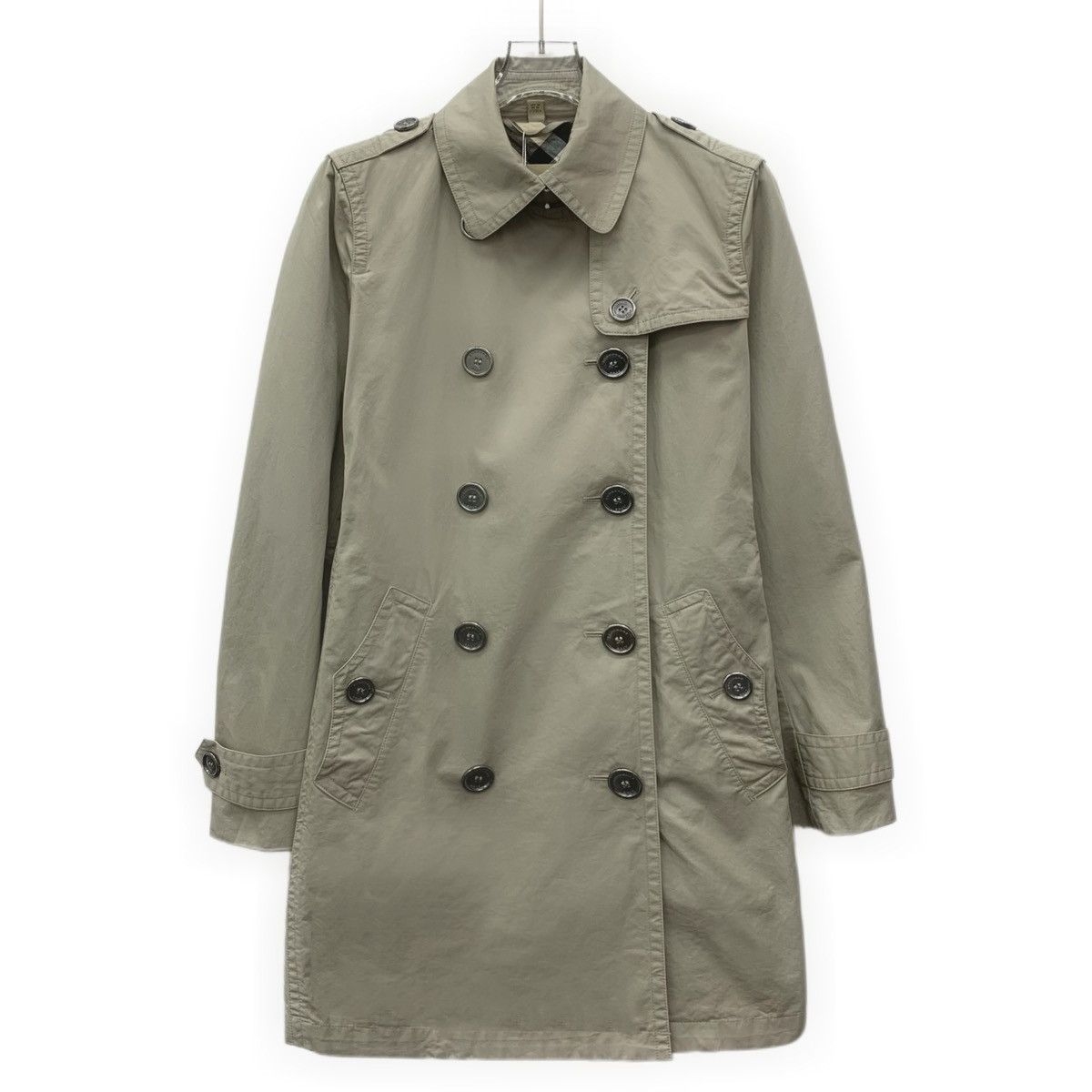 Burberry Burberry Khaki Cotton Belted Section Trench Coat Size S / US 4 / IT 40 - 1 Thumbnail