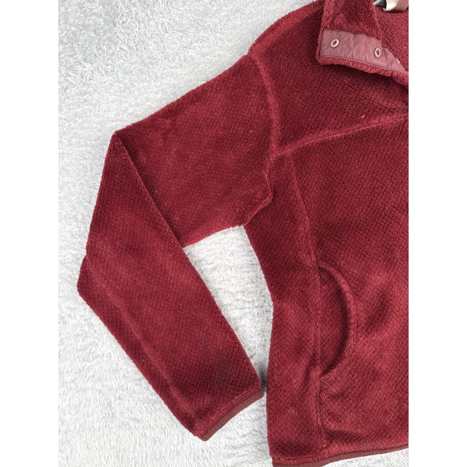 Patagonia Patagonia Jacket Womens Medium Red Fleece Snap Pullover Pockets Outdoor Hiking Size M / US 6-8 / IT 42-44 - 3 Thumbnail