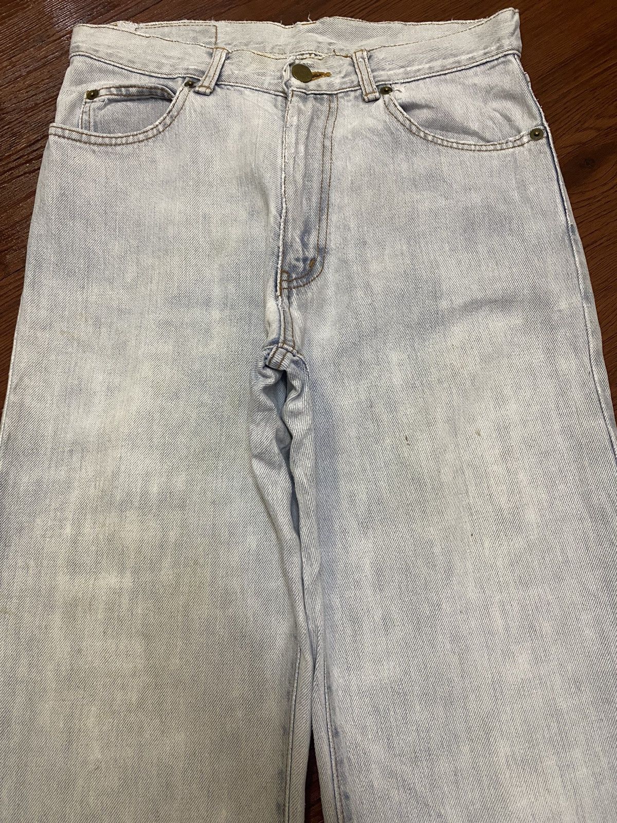Kenzo Vintage Japanese Brands Faded Wash Frayed Loose Jeans Size US 28 / EU 44 - 3 Thumbnail