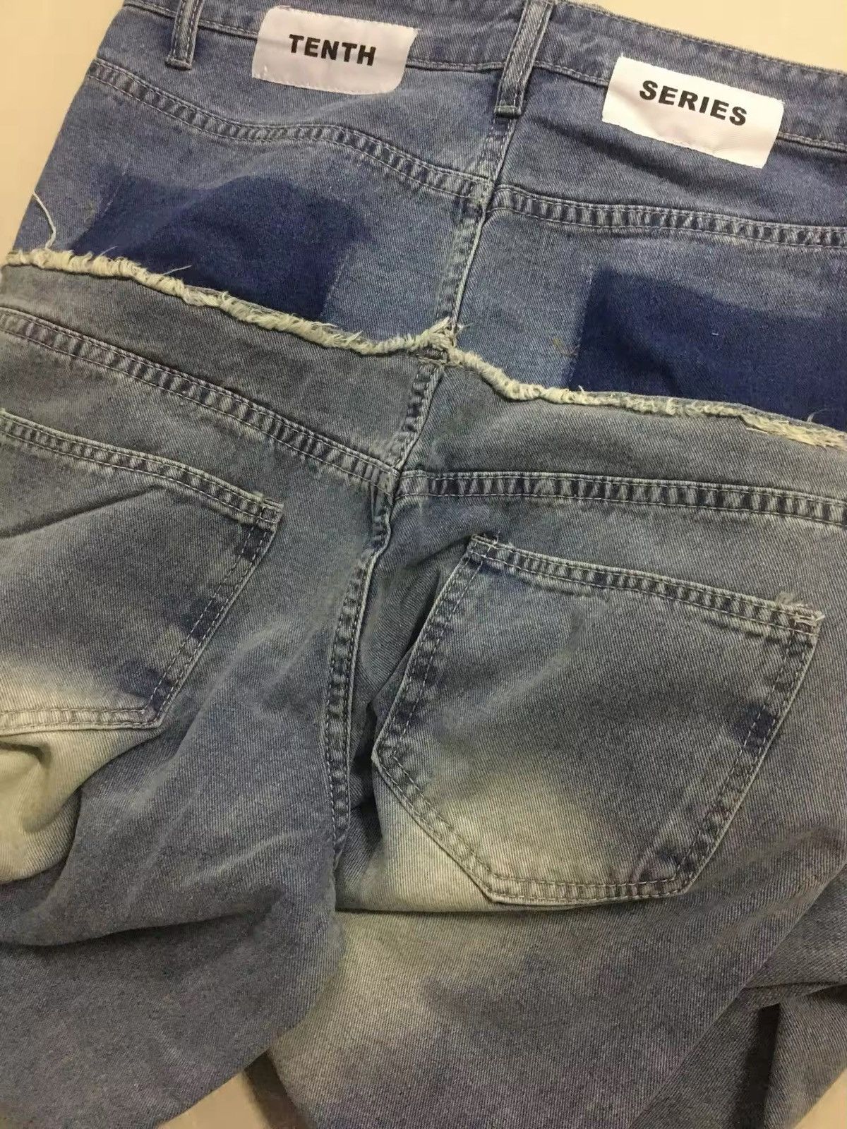 Jean Retro Double Stitching Washed Baggy Jeans Size US 33 - 6 Thumbnail