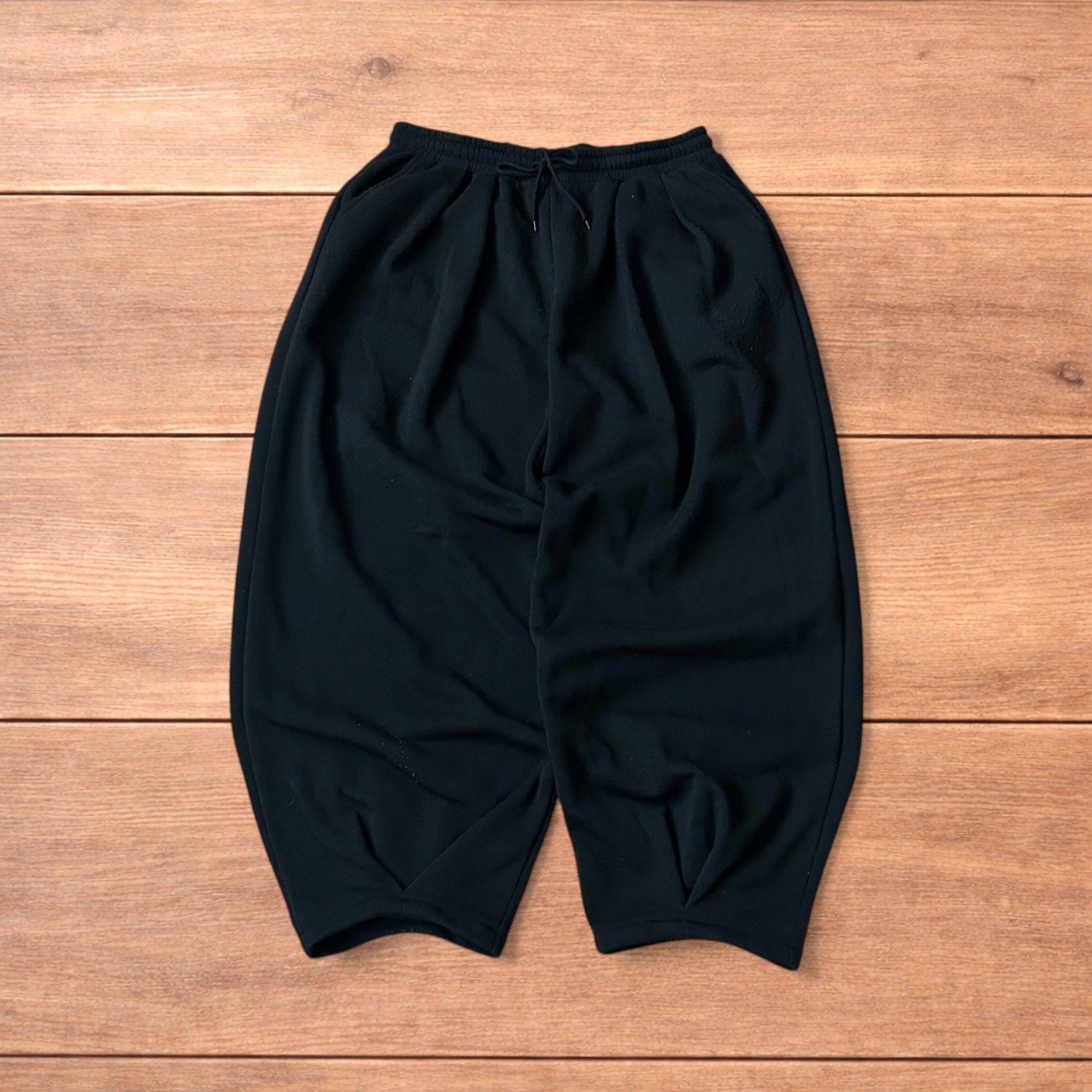 Japanese Brand Super baggy wide leg Japanese joggers in black. Size US 36 / EU 52 - 1 Thumbnail