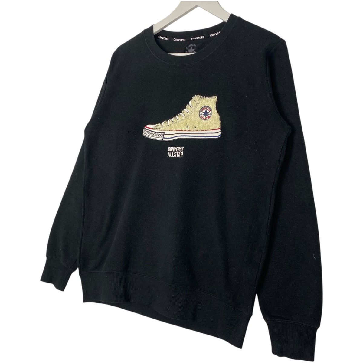 Vintage Vintage Converse Sweatshirt Crewneck Black Big Logo Size L Size US L / EU 52-54 / 3 - 2 Thumbnail