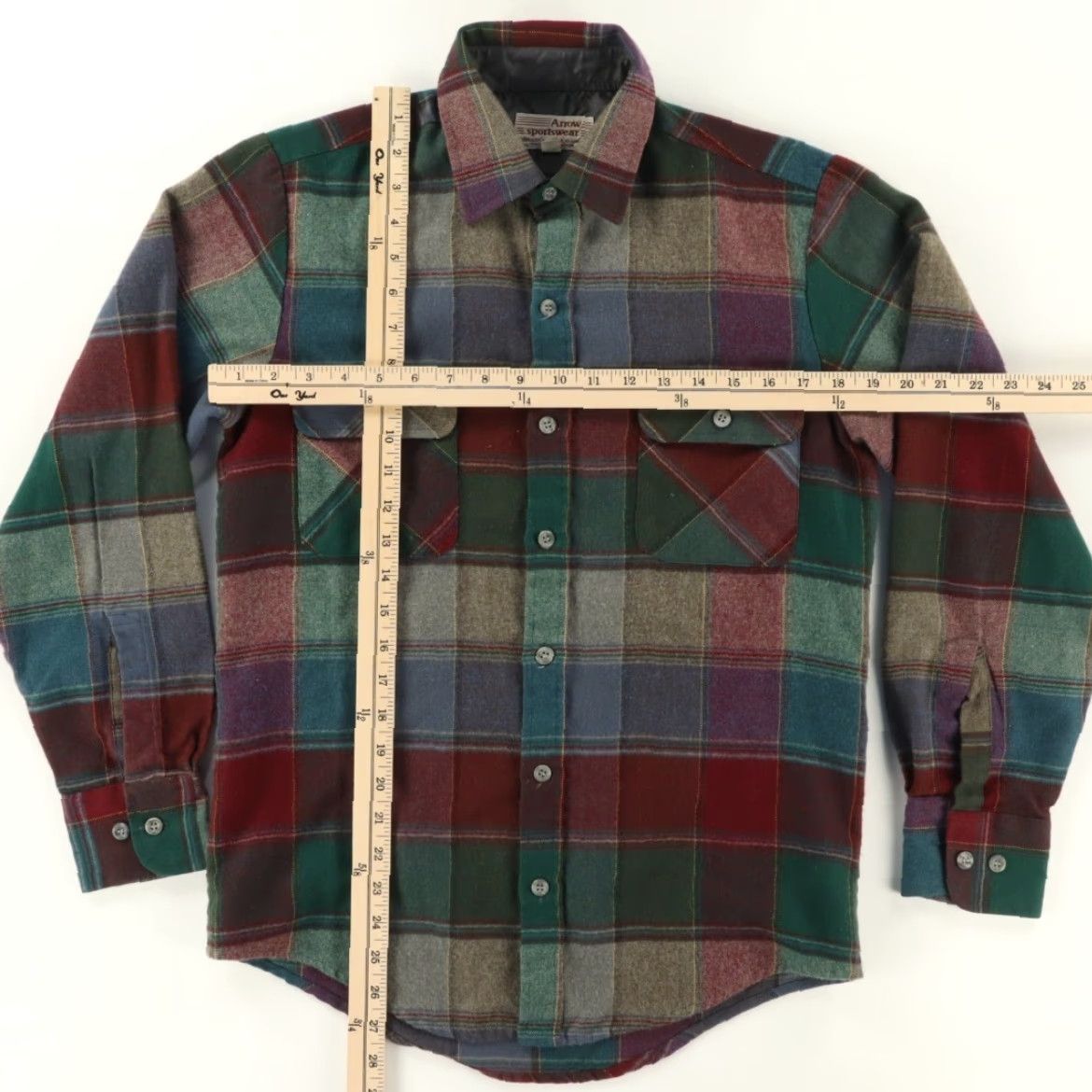 Arrow VTG Arrow Sportswear Window Pane Plaid Shirt Mens S Size US S / EU 44-46 / 1 - 3 Thumbnail