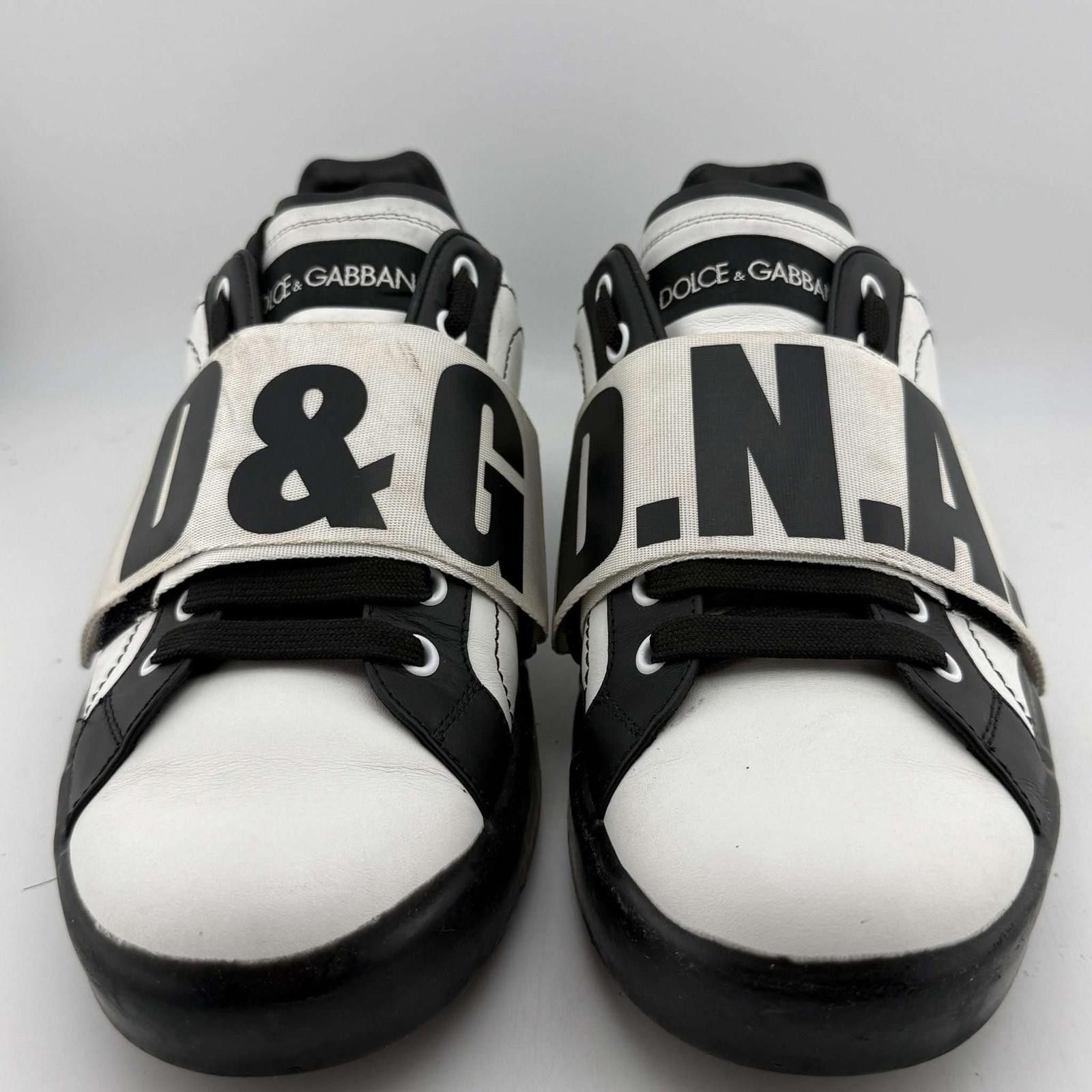 Dolce & Gabbana Dolce & Gabbana White and Black Sneakers 7UK Used with Box Size US 8 / EU 41 - 3 Thumbnail