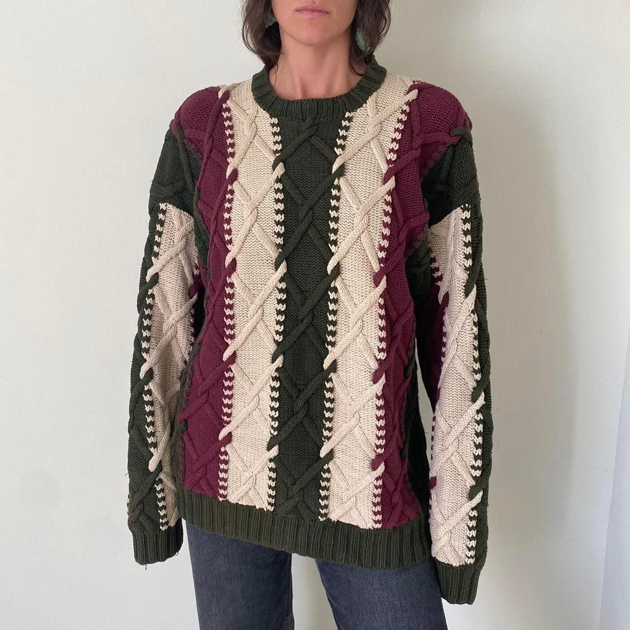 Tommy Hilfiger Vintage Tommy Hilfiger cable knit sweater Size US XL / EU 56 / 4 - 1 Thumbnail