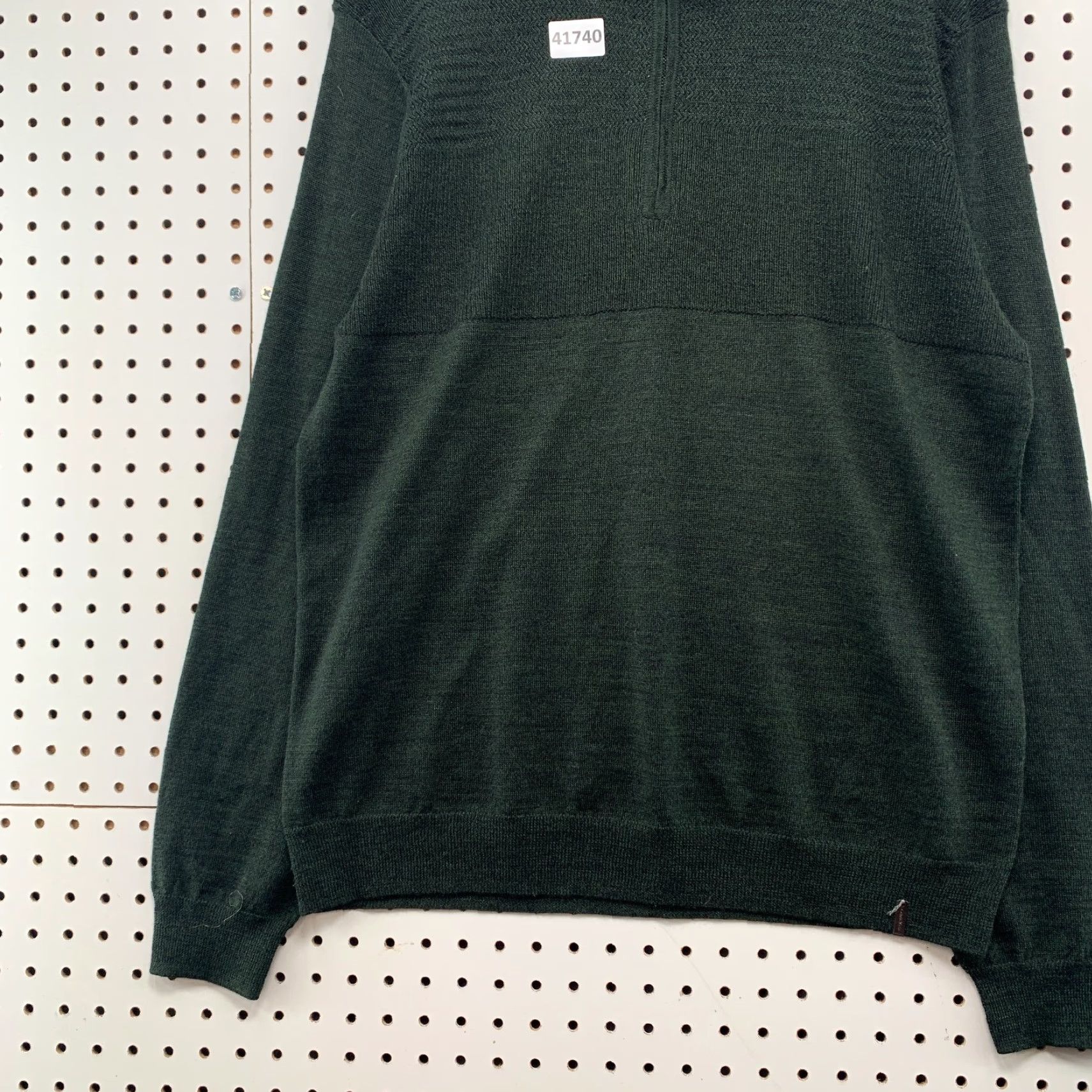 Calvin Klein VINTAGE Calvin Klein Sweater Mens Large 1/4 Zip Wool Blend Dark Green Casual Fall Winter Pullover Size US L / EU 52-54 / 3 - 6 Thumbnail