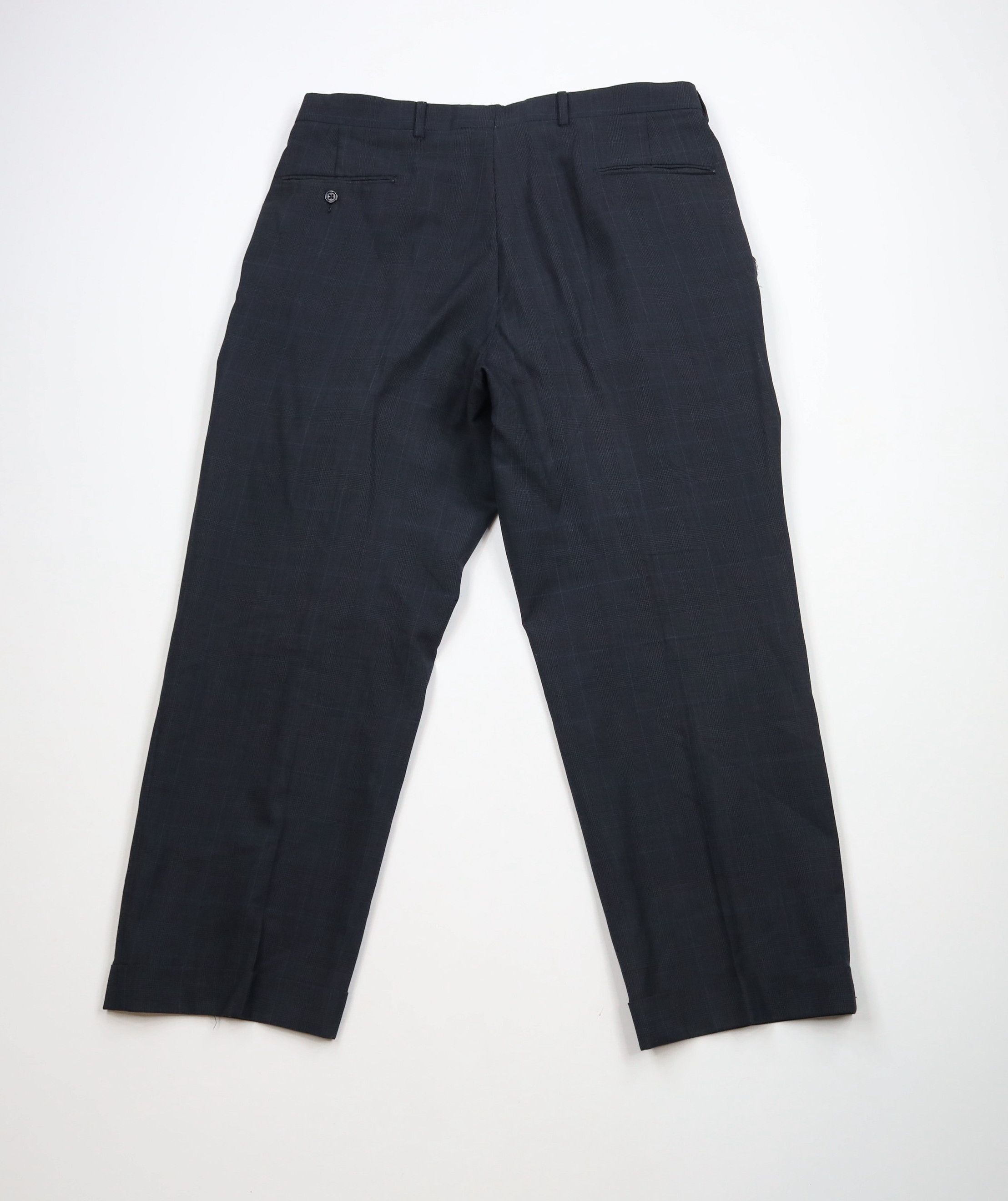 Jos. A. Bank × Vintage Vintage 90s Jos A Bank Wool Wide Leg Chino Pants Plaid Size US 36 / EU 52 - 11 Thumbnail